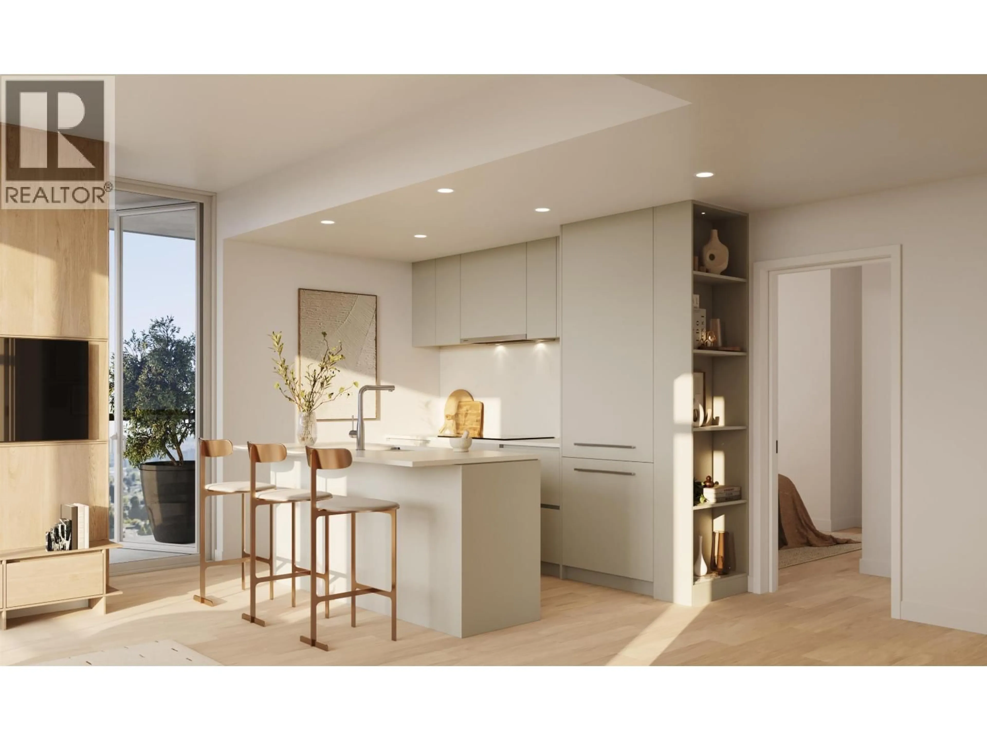 Open concept kitchen, wood/laminate floor for 602 - 609 TYNDALL STREET, Coquitlam British Columbia V3J3S8