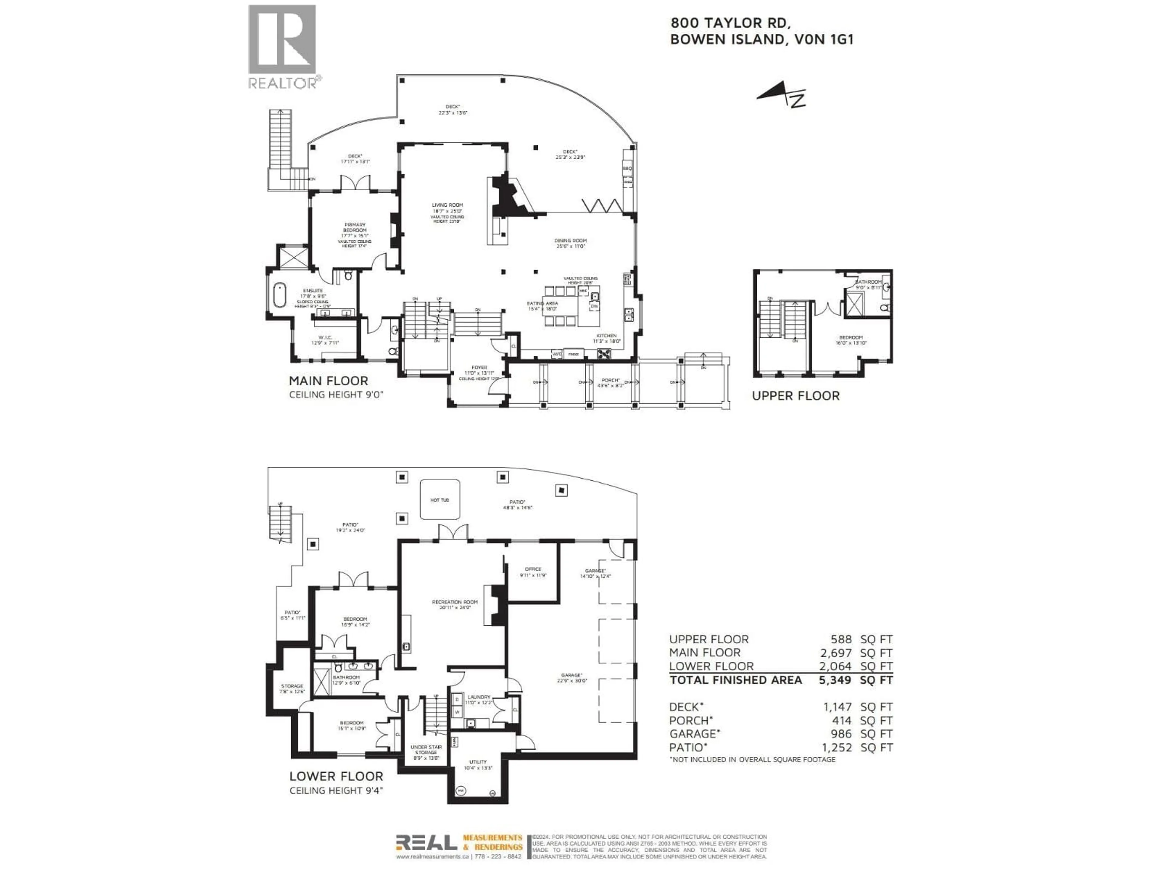 Floor plan for 800 TAYLOR ROAD, Bowen Island British Columbia V0N1G1