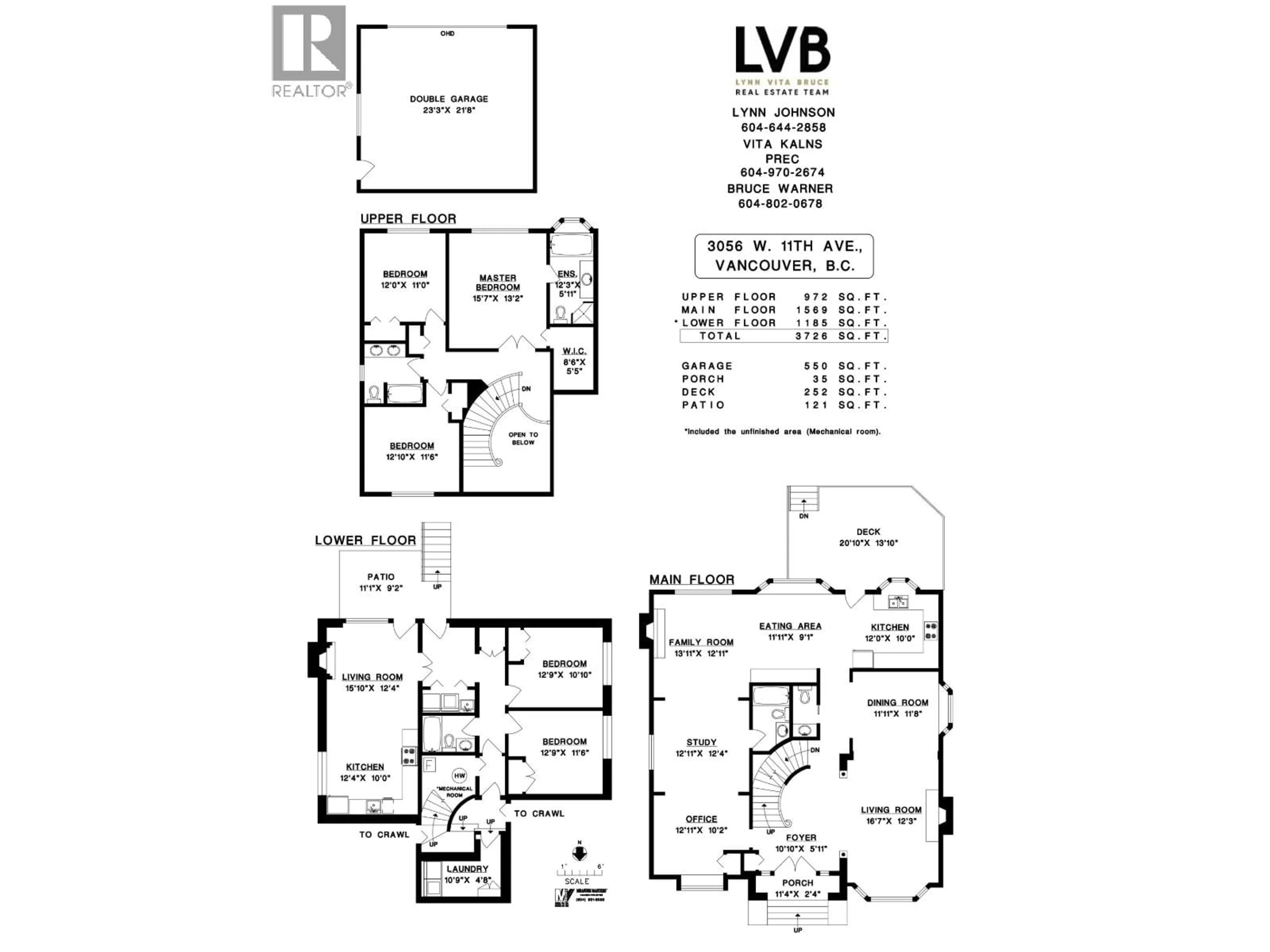 Floor plan for 3056 11TH AVENUE, Vancouver British Columbia V6K2M6