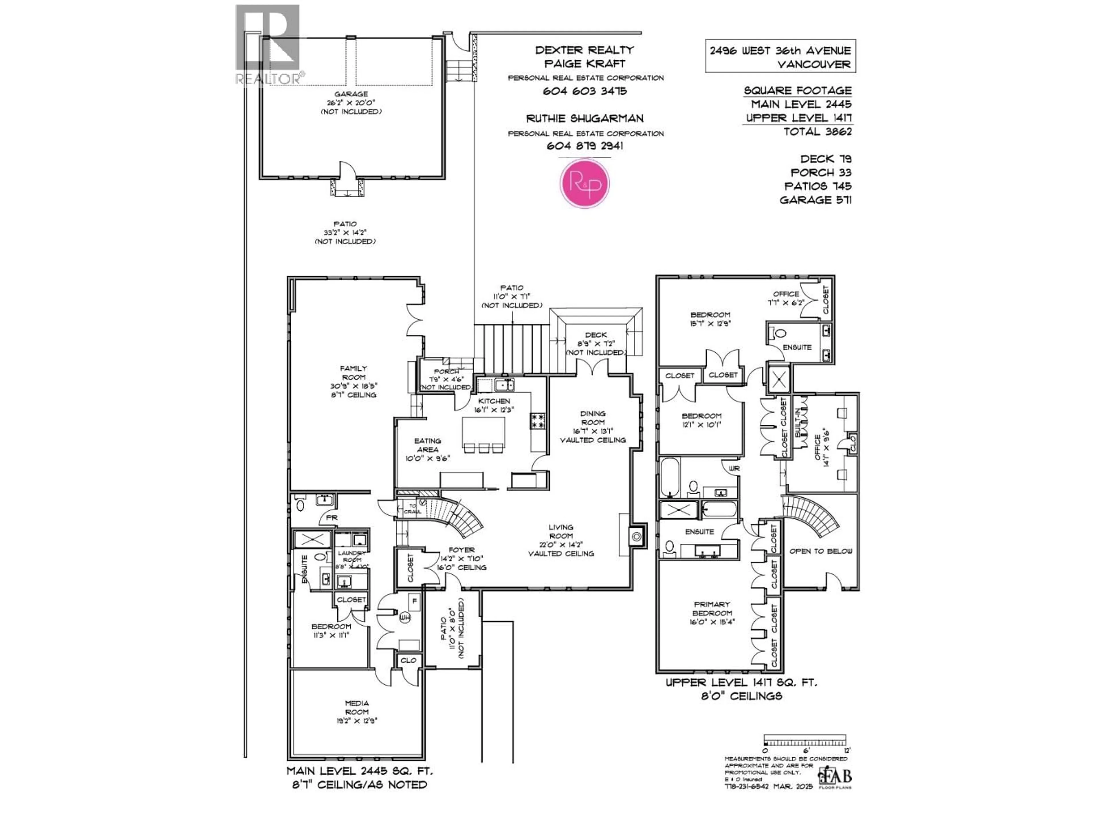 Floor plan for 2496 36TH AVENUE, Vancouver British Columbia V6M1L6
