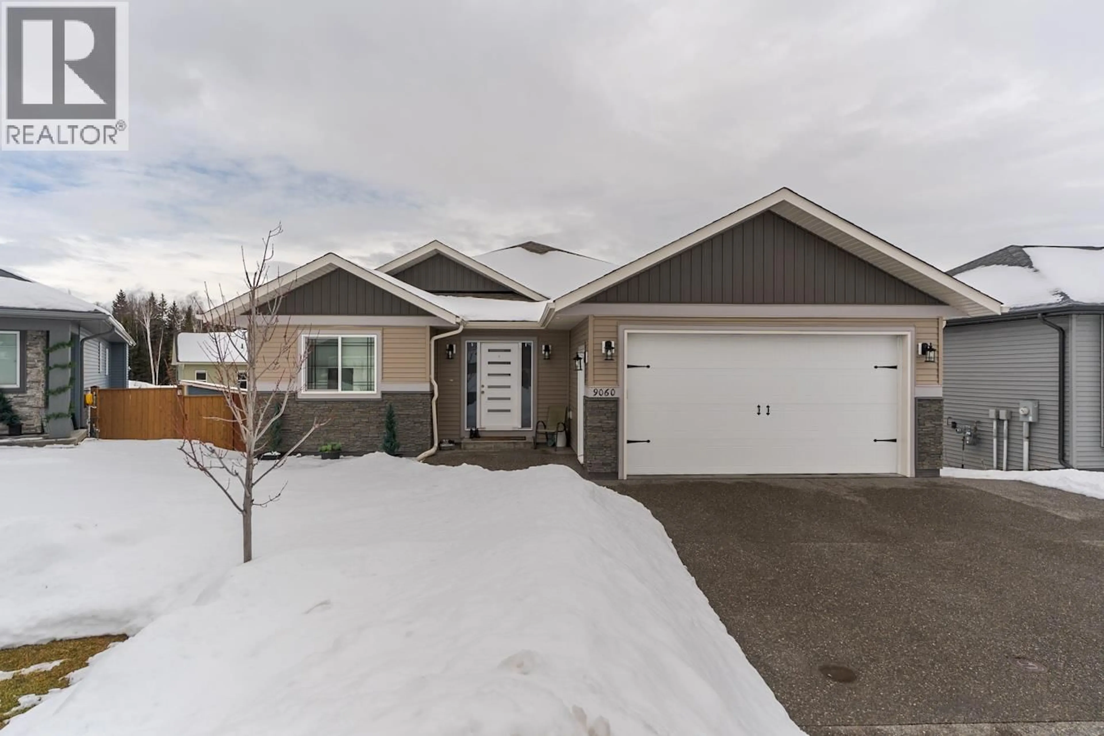 Home with vinyl exterior material, street for 9060 TATLOW PLACE, Prince George British Columbia V2K0B5