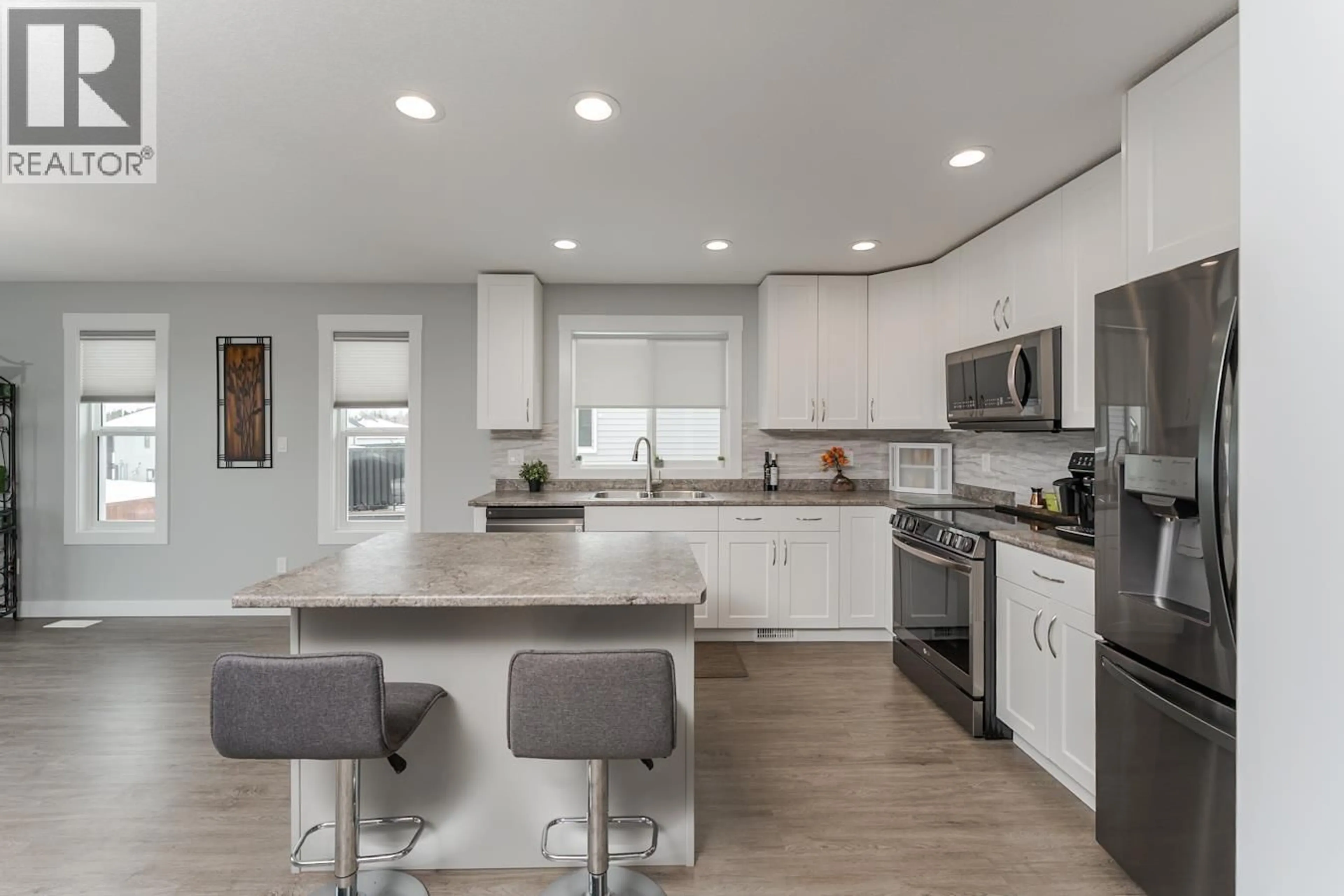 Open concept kitchen, ceramic/tile floor for 9060 TATLOW PLACE, Prince George British Columbia V2K0B5