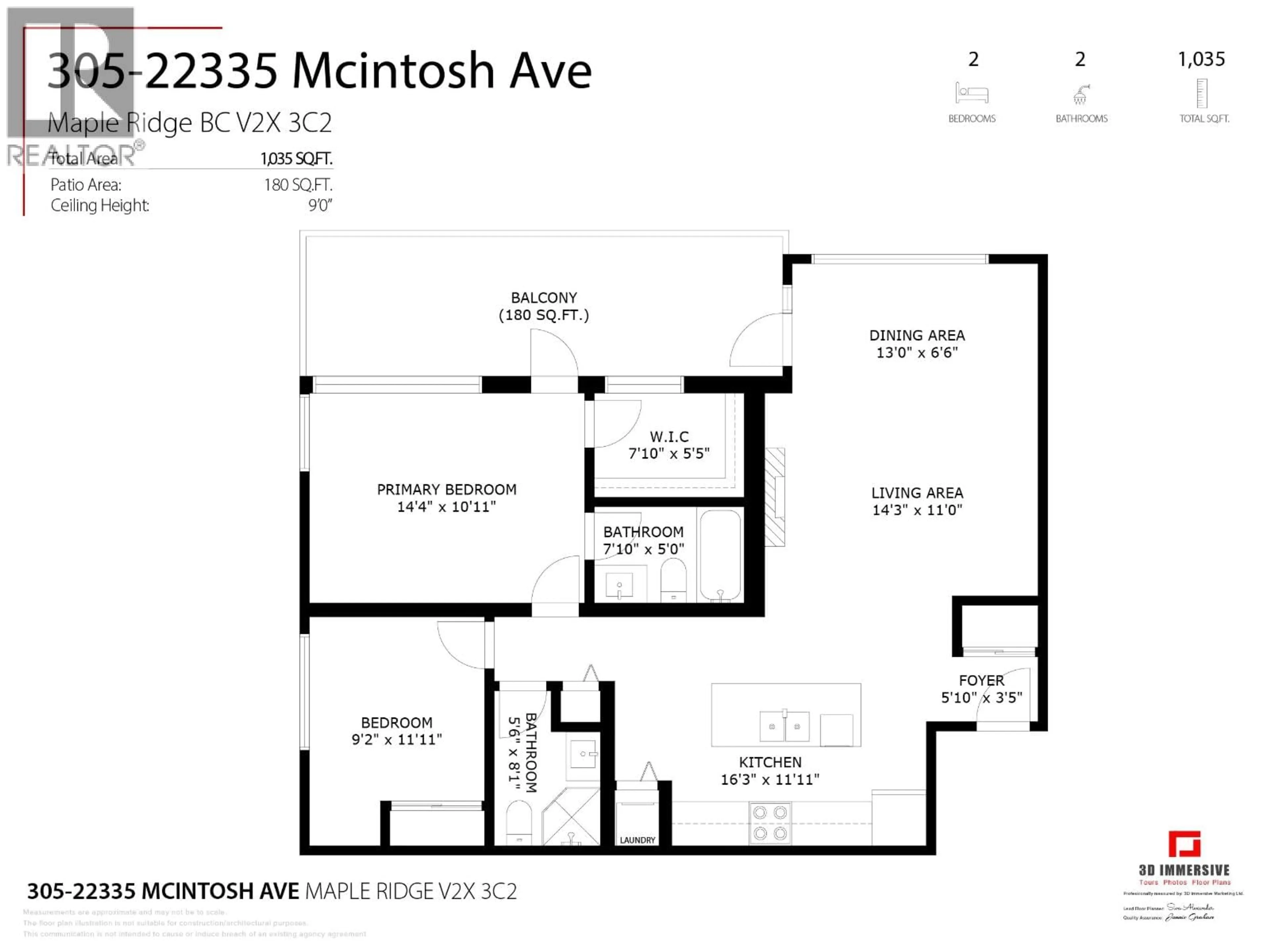 Floor plan for 22335 MCINTOSH AVENUE, Maple Ridge British Columbia V2X3C2