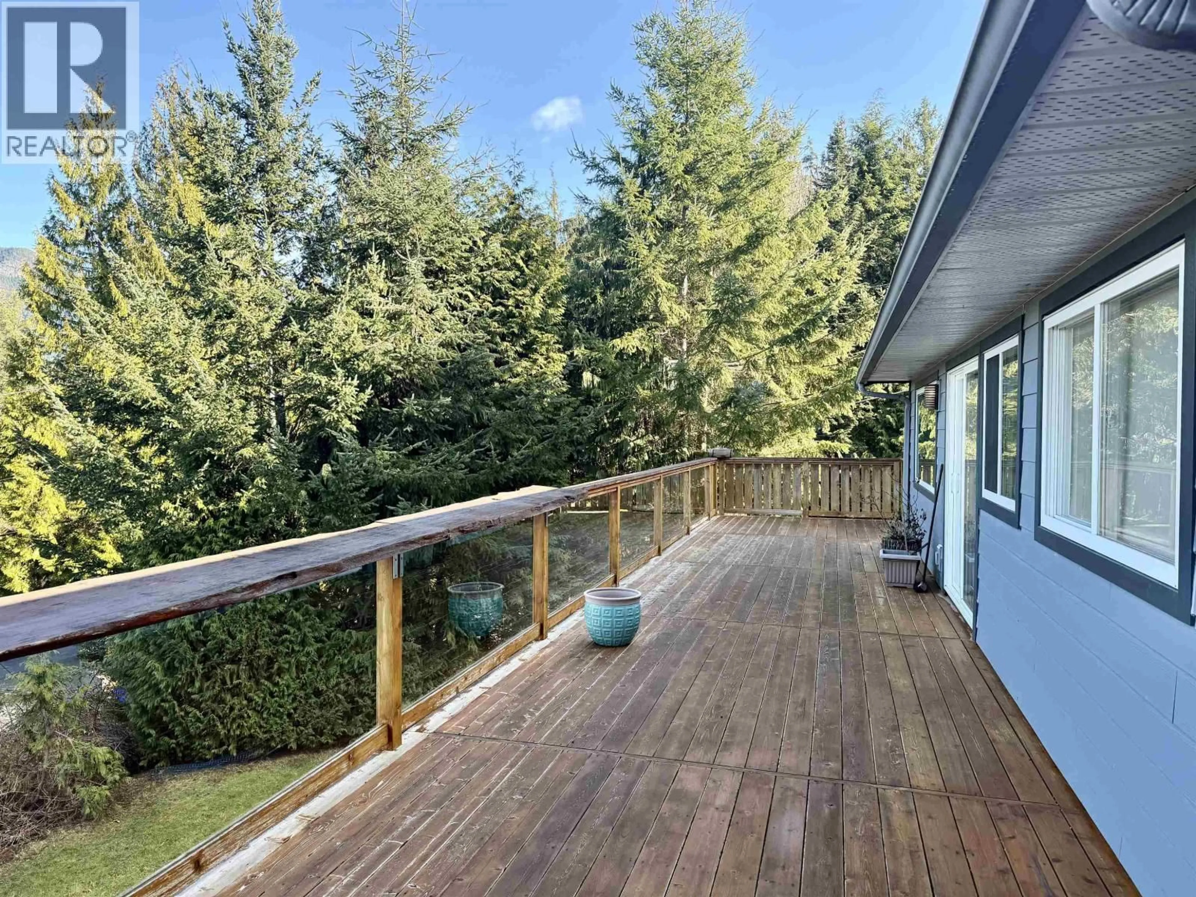 Patio, forest/trees view for 5808 SKOOKUMCHUK ROAD, Sechelt British Columbia V7Z0P3