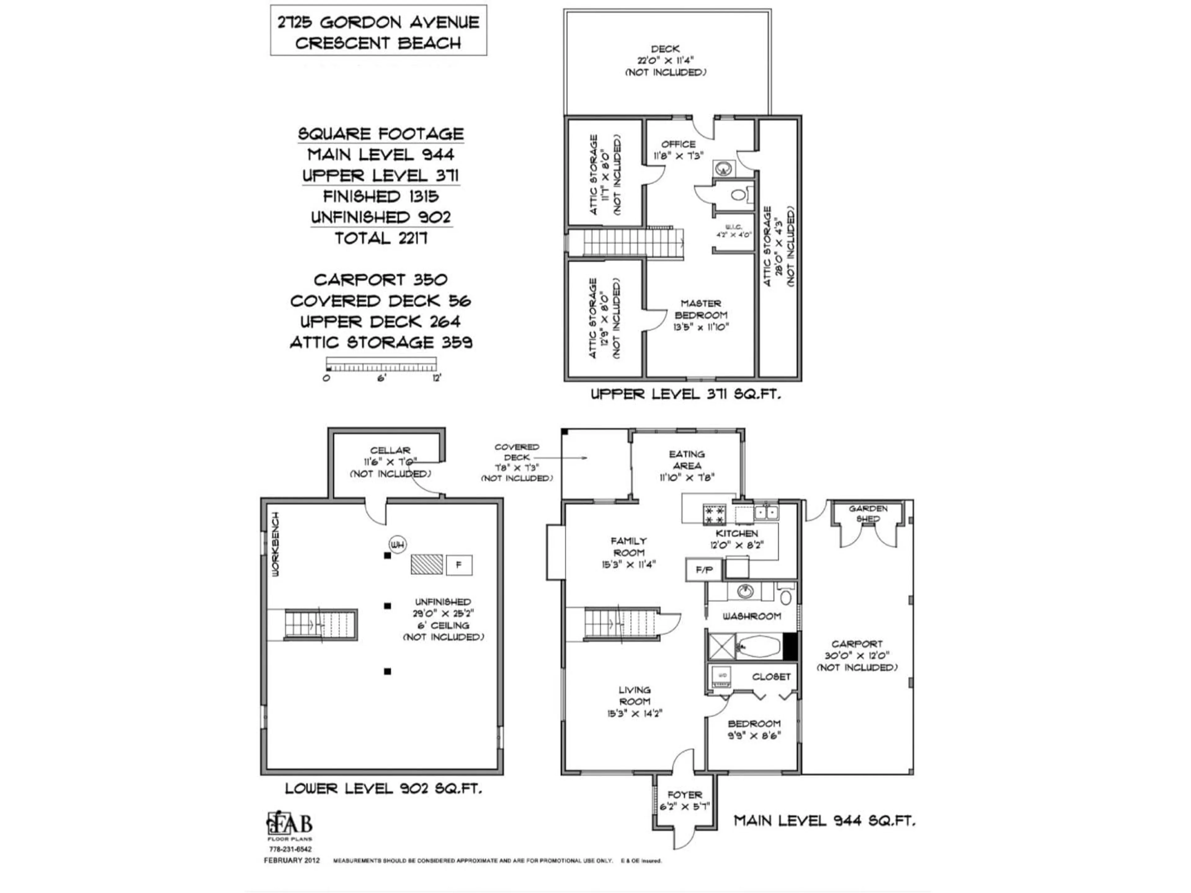 Floor plan for 2725 GORDON AVENUE, Surrey British Columbia V4A3J2