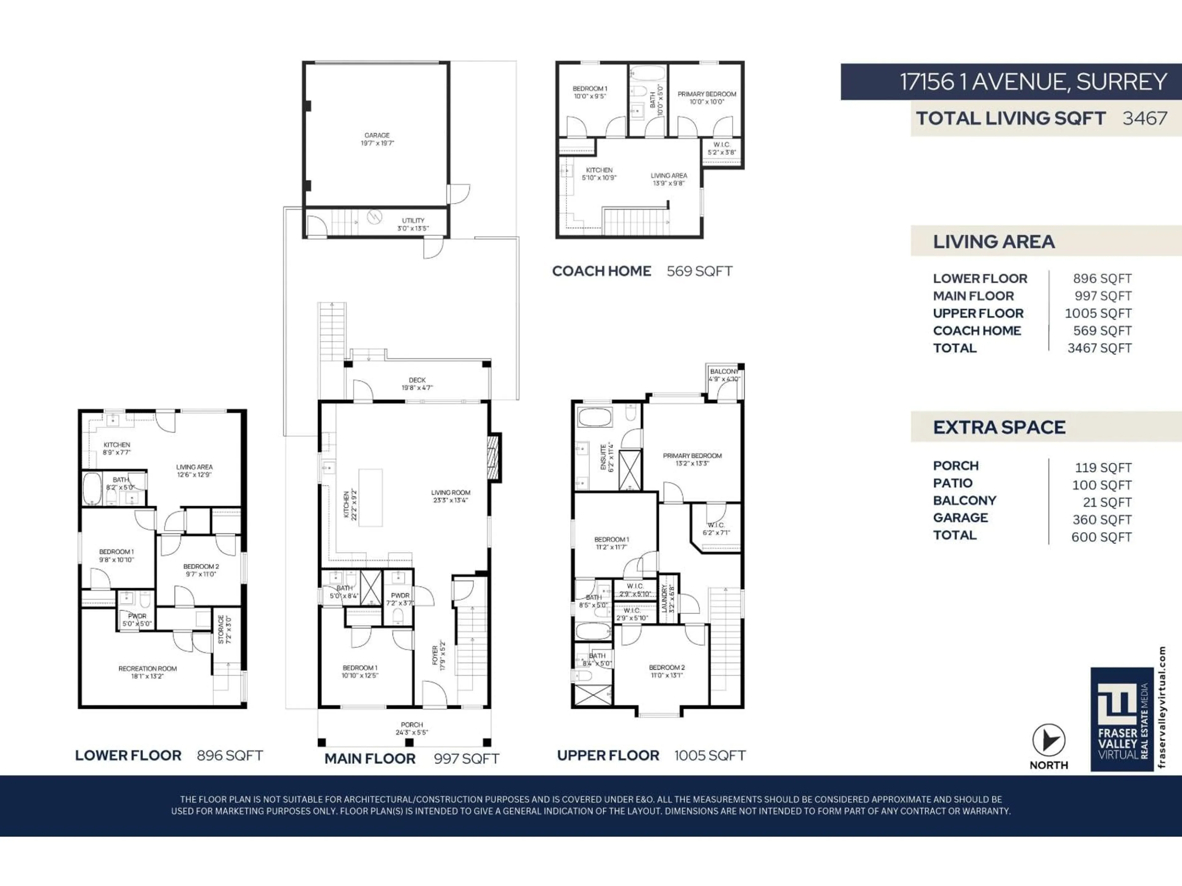 Floor plan for 17156 1 AVENUE, Surrey British Columbia V3Z9R2