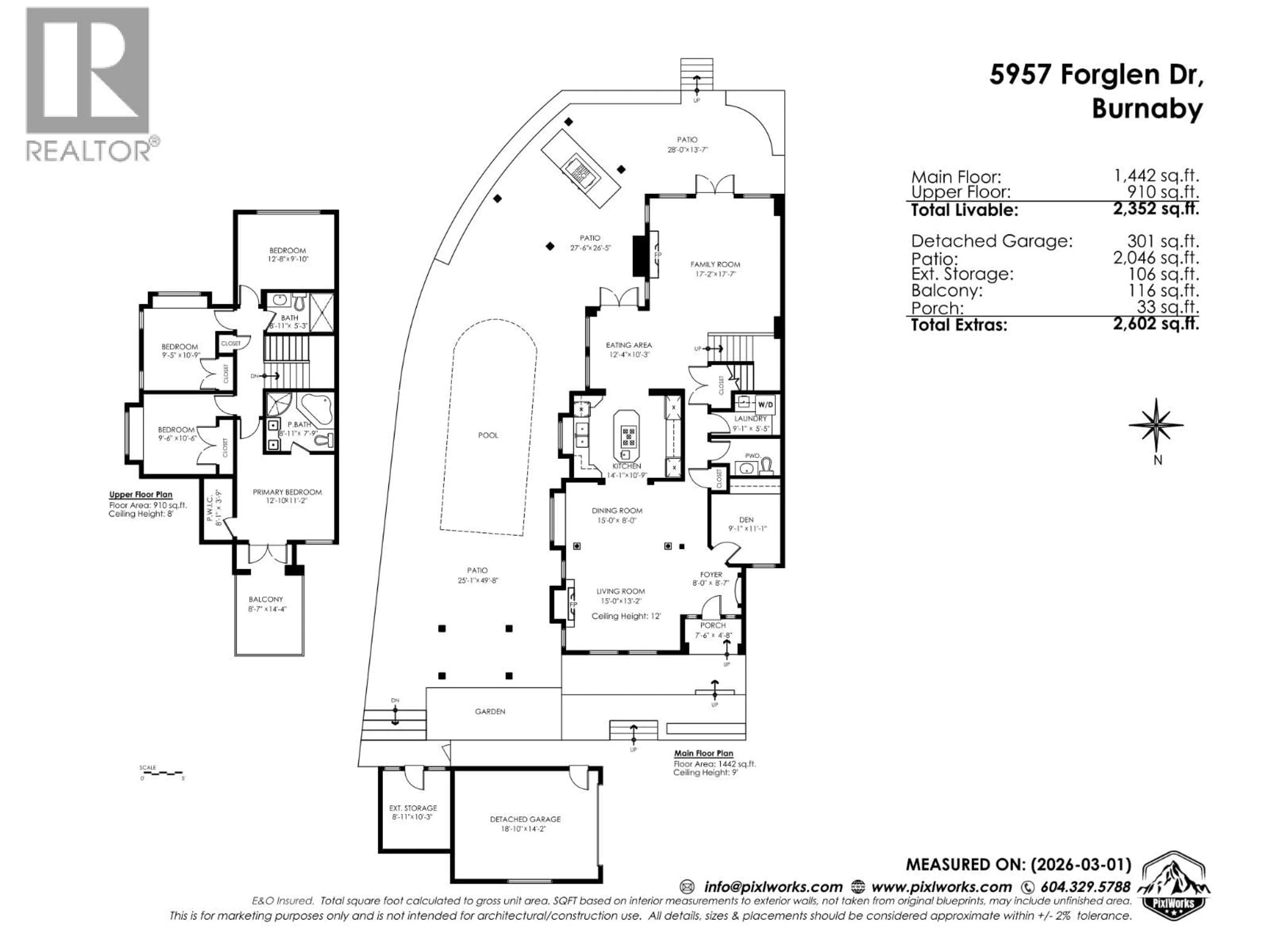 Floor plan for 5957 FORGLEN DRIVE, Burnaby British Columbia V5H3L4