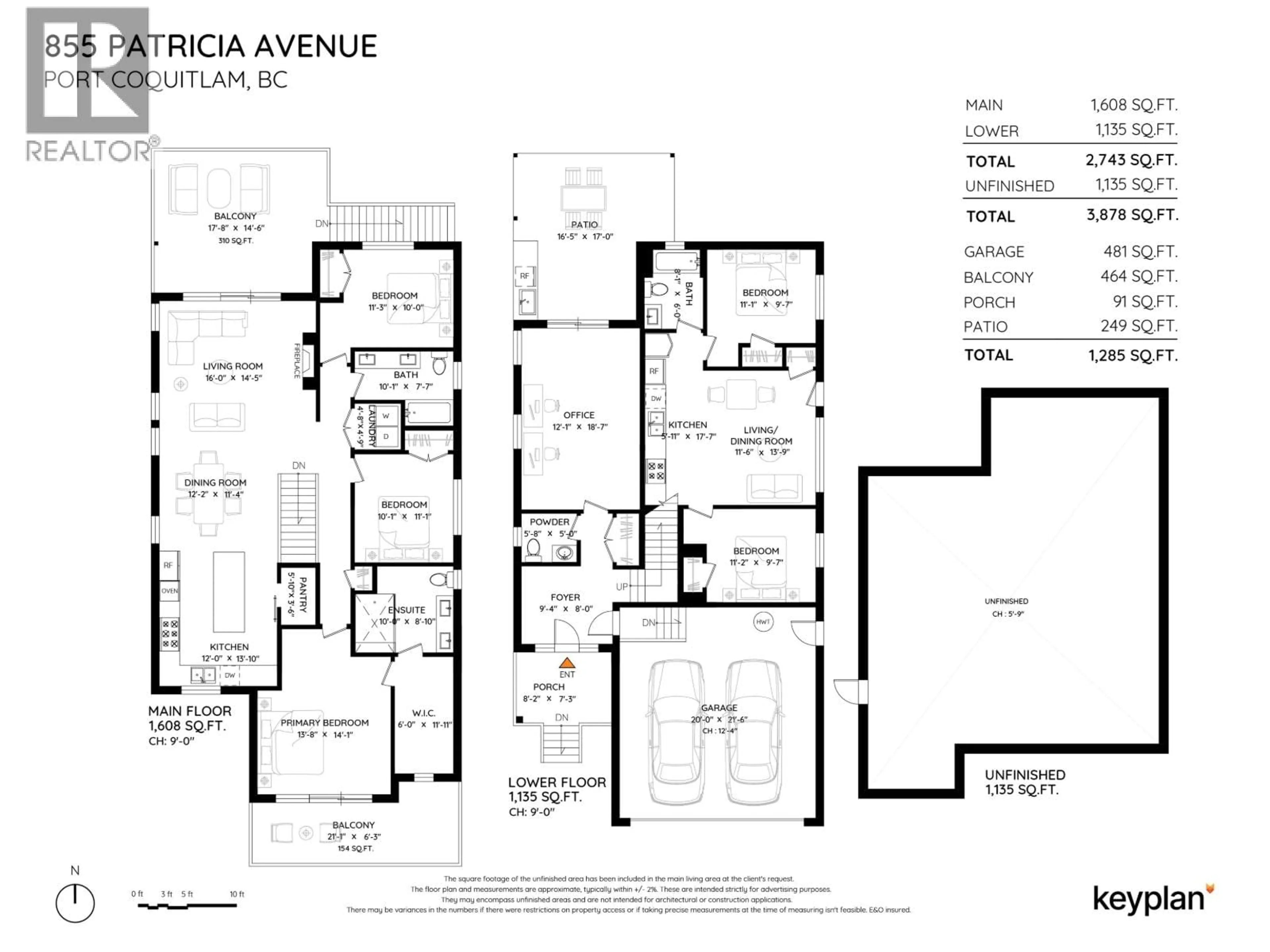 Floor plan for 855 PATRICIA AVENUE, Port Coquitlam British Columbia V3B0S1