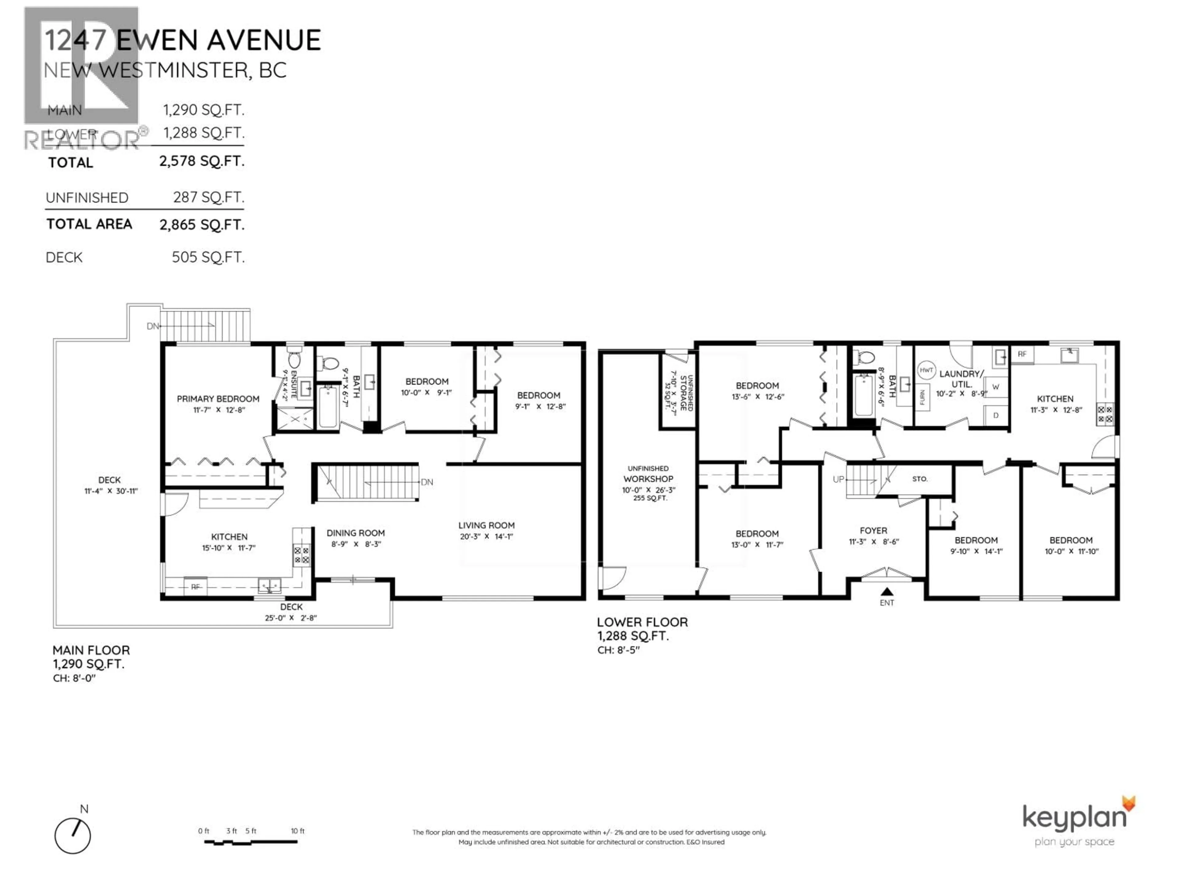 Floor plan for 1247 EWEN AVENUE, New Westminster British Columbia V3M5E5