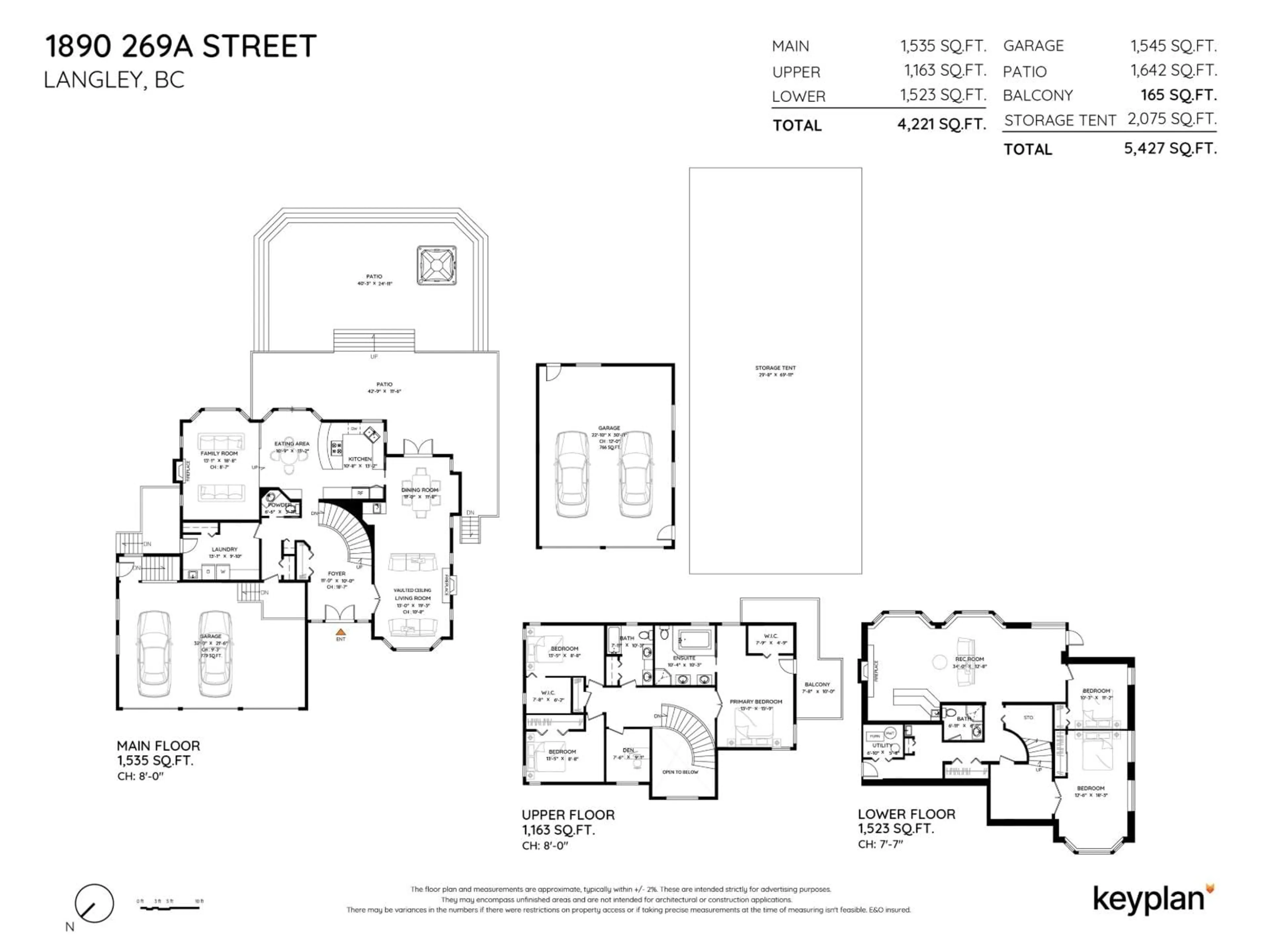 Floor plan for 1890 269A STREET, Langley British Columbia V4W2S5