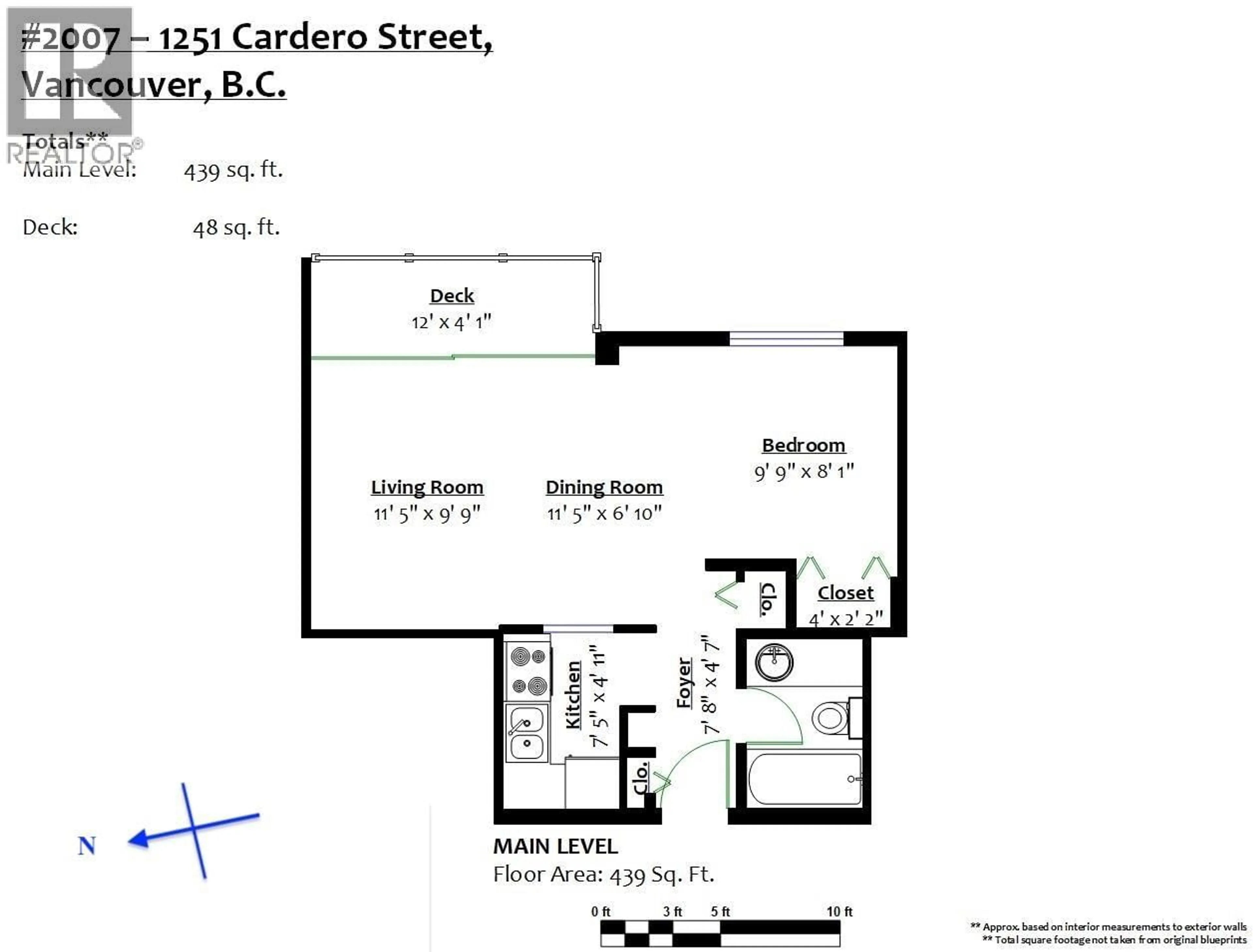 Floor plan for 2007 - 1251 CARDERO STREET, Vancouver British Columbia V6G2H9
