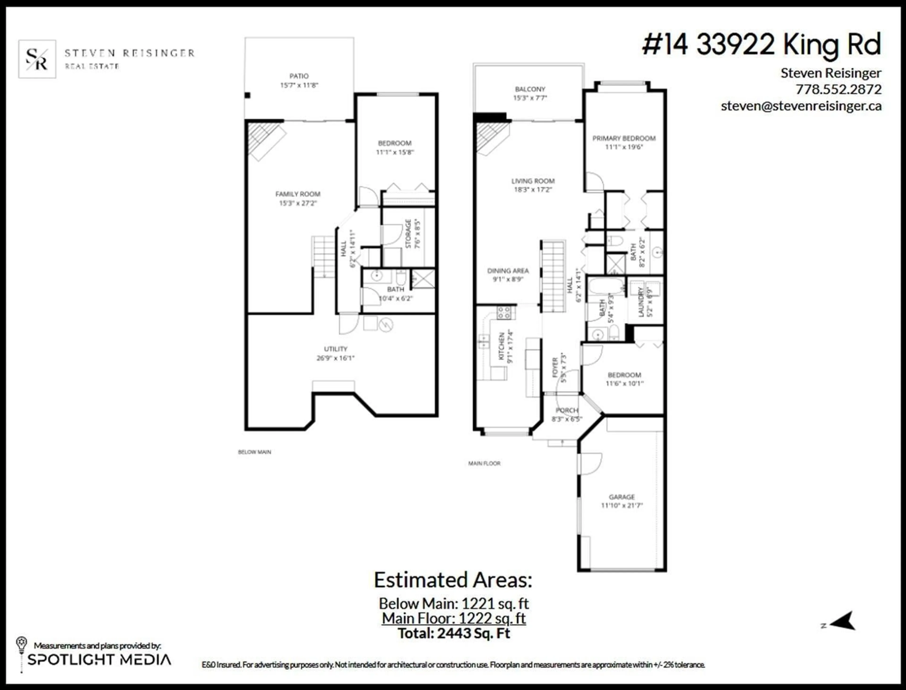 Floor plan for 14 - 33922 KING ROAD, Abbotsford British Columbia V2S7N1