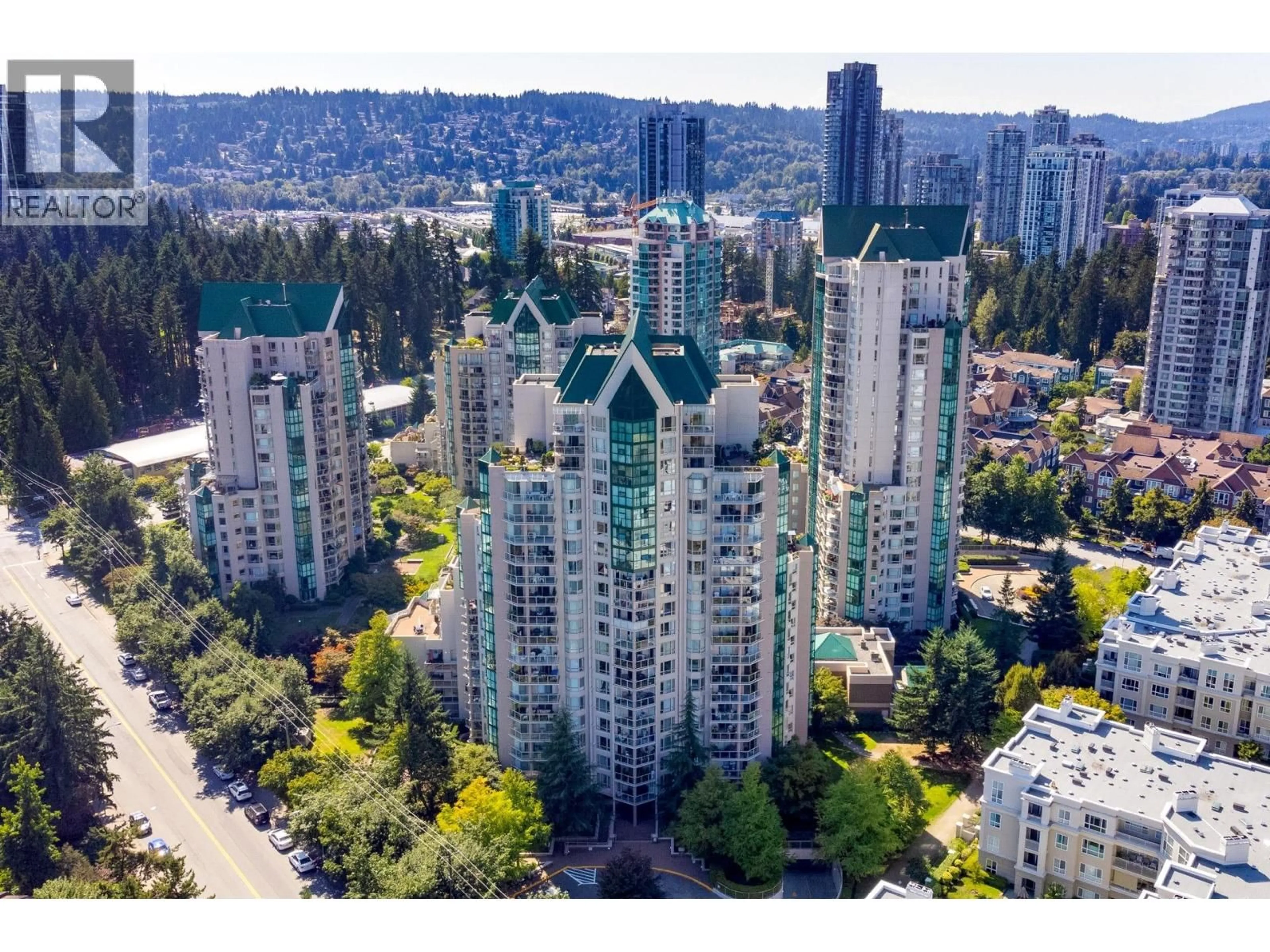 A pic from outside/outdoor area/front of a property/back of a property/a pic from drone, city buildings view from balcony for 905 - 1196 PIPELINE ROAD, Coquitlam British Columbia V3B7Z6