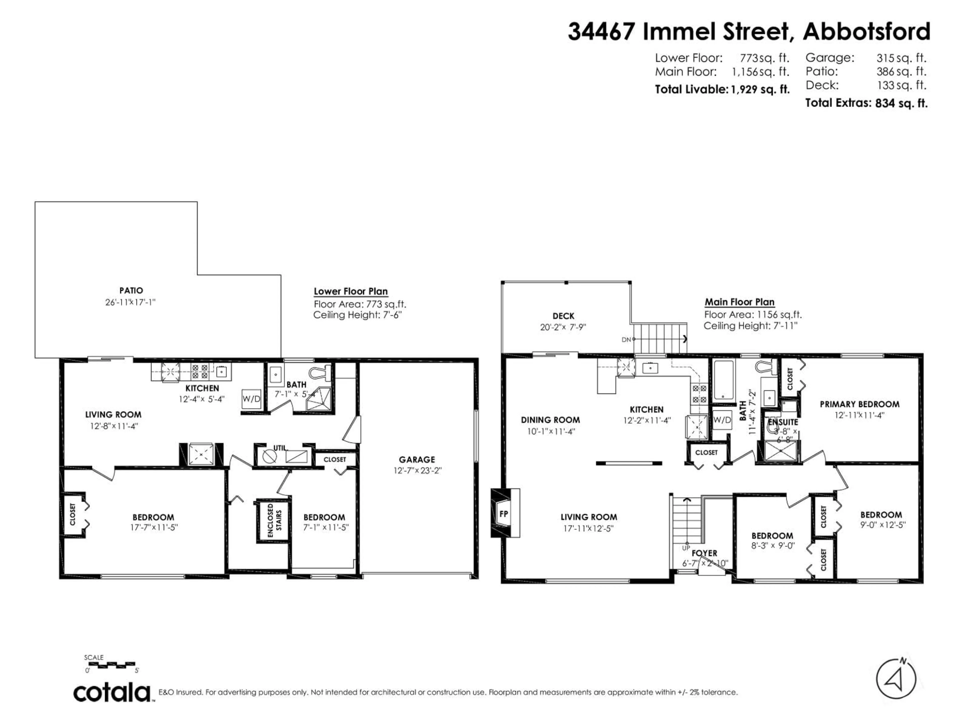 Floor plan for 34467 IMMEL STREET, Abbotsford British Columbia V2S4T6