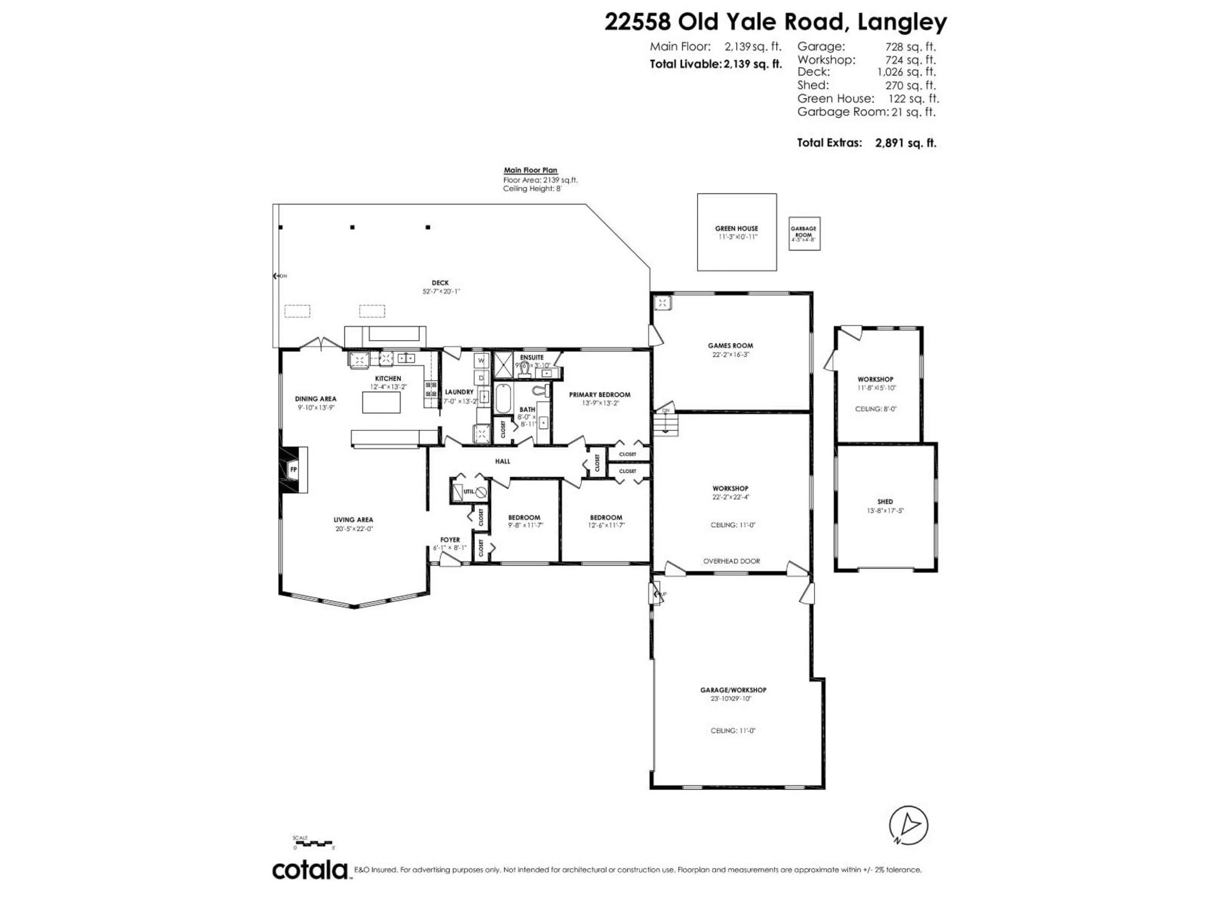 Floor plan for 22558 OLD YALE ROAD, Langley British Columbia V2Z2V4