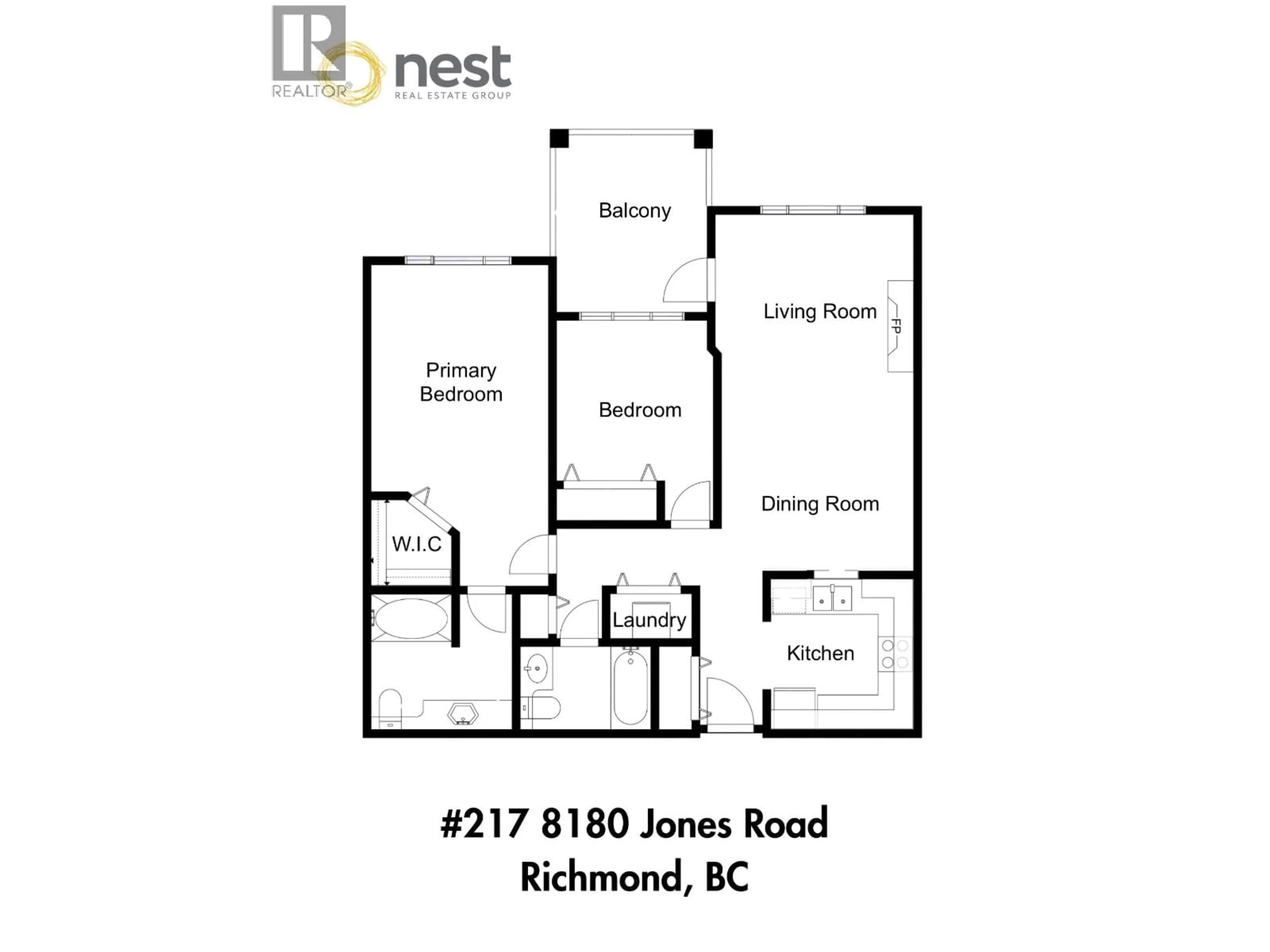 Floor plan for 217 - 8180 JONES ROAD, Richmond British Columbia V6Y3Z6