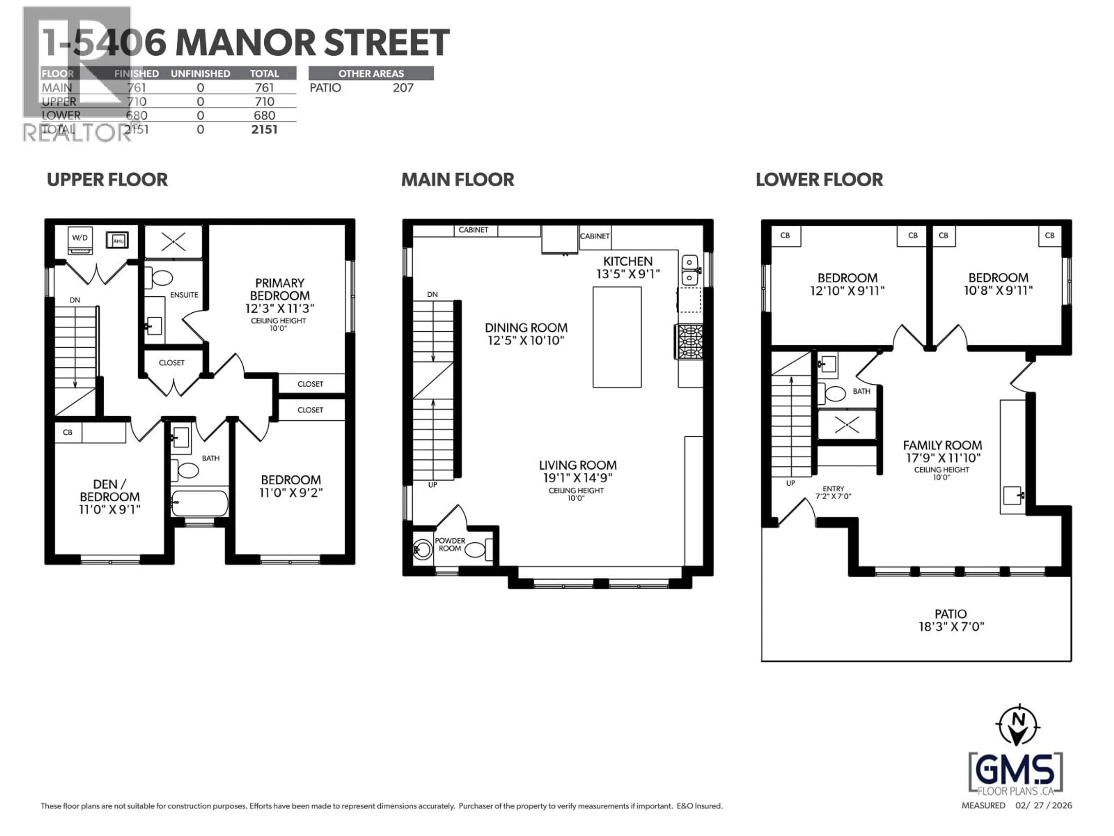 Floor plan for 1 - 5406 MANOR STREET, Burnaby British Columbia V5G1B7