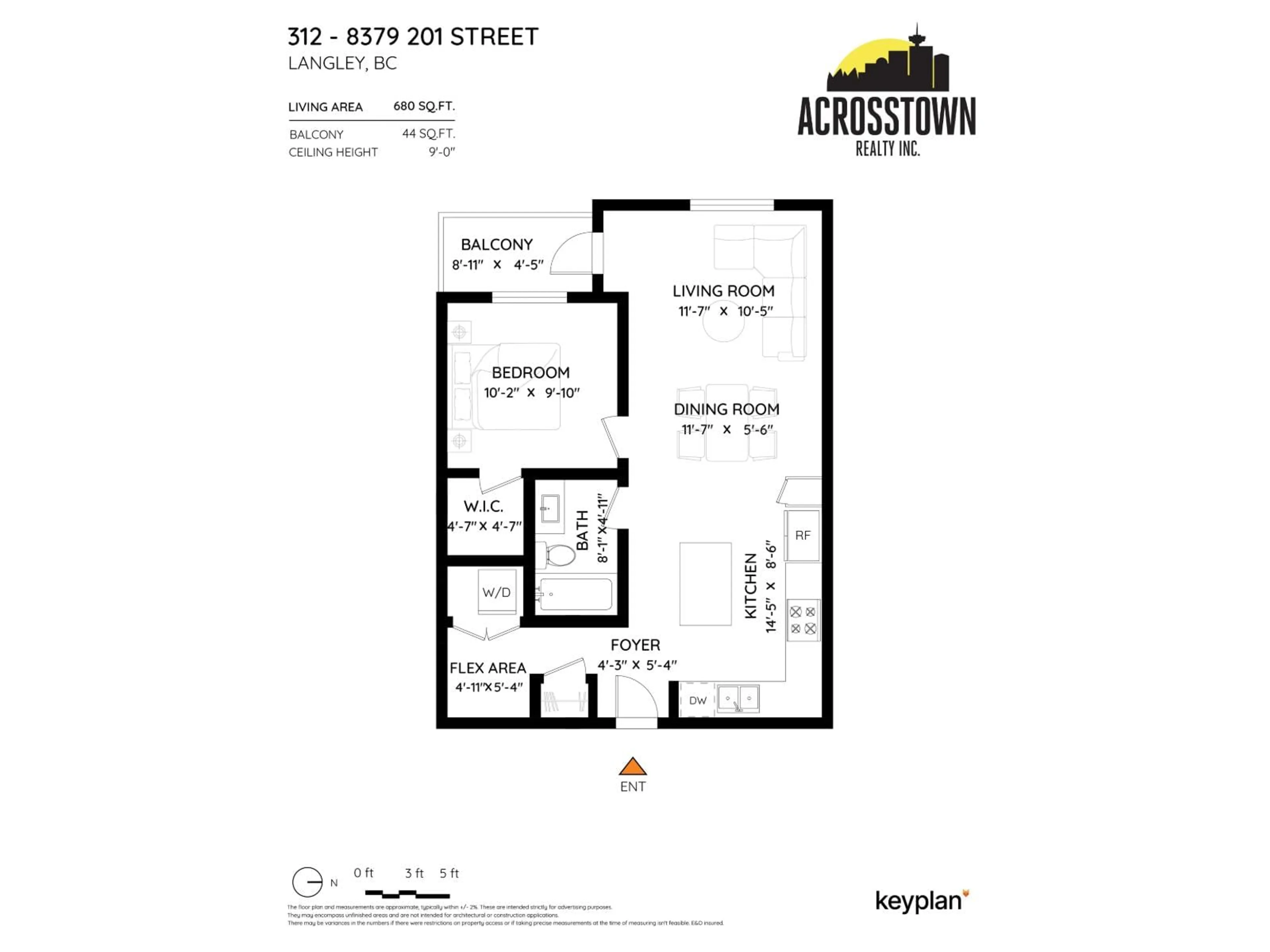 Floor plan for 312 - 8379 201 STREET, Langley British Columbia V2Y3S6