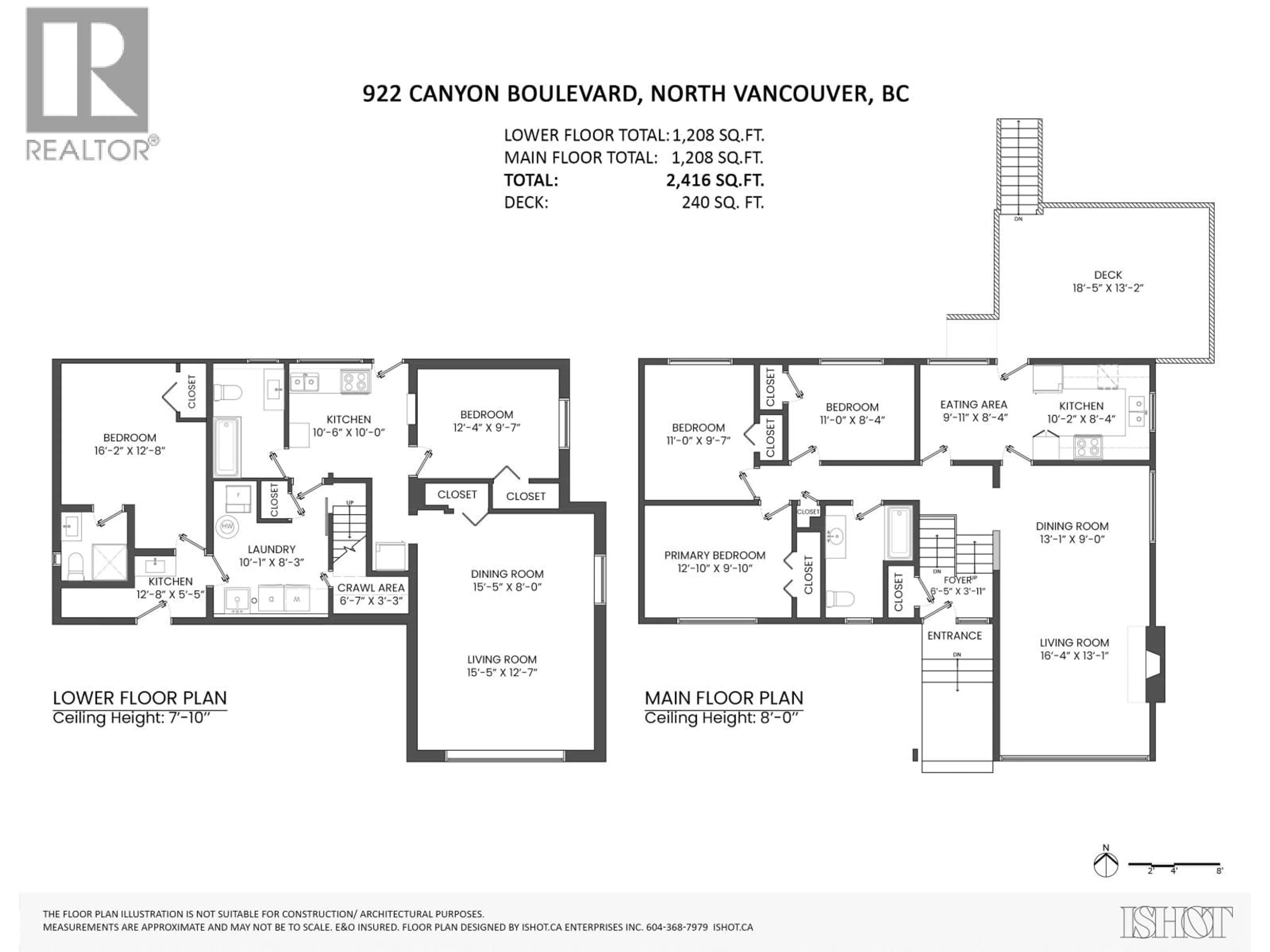 Floor plan for 922 CANYON BOULEVARD, North Vancouver British Columbia V7R2J8