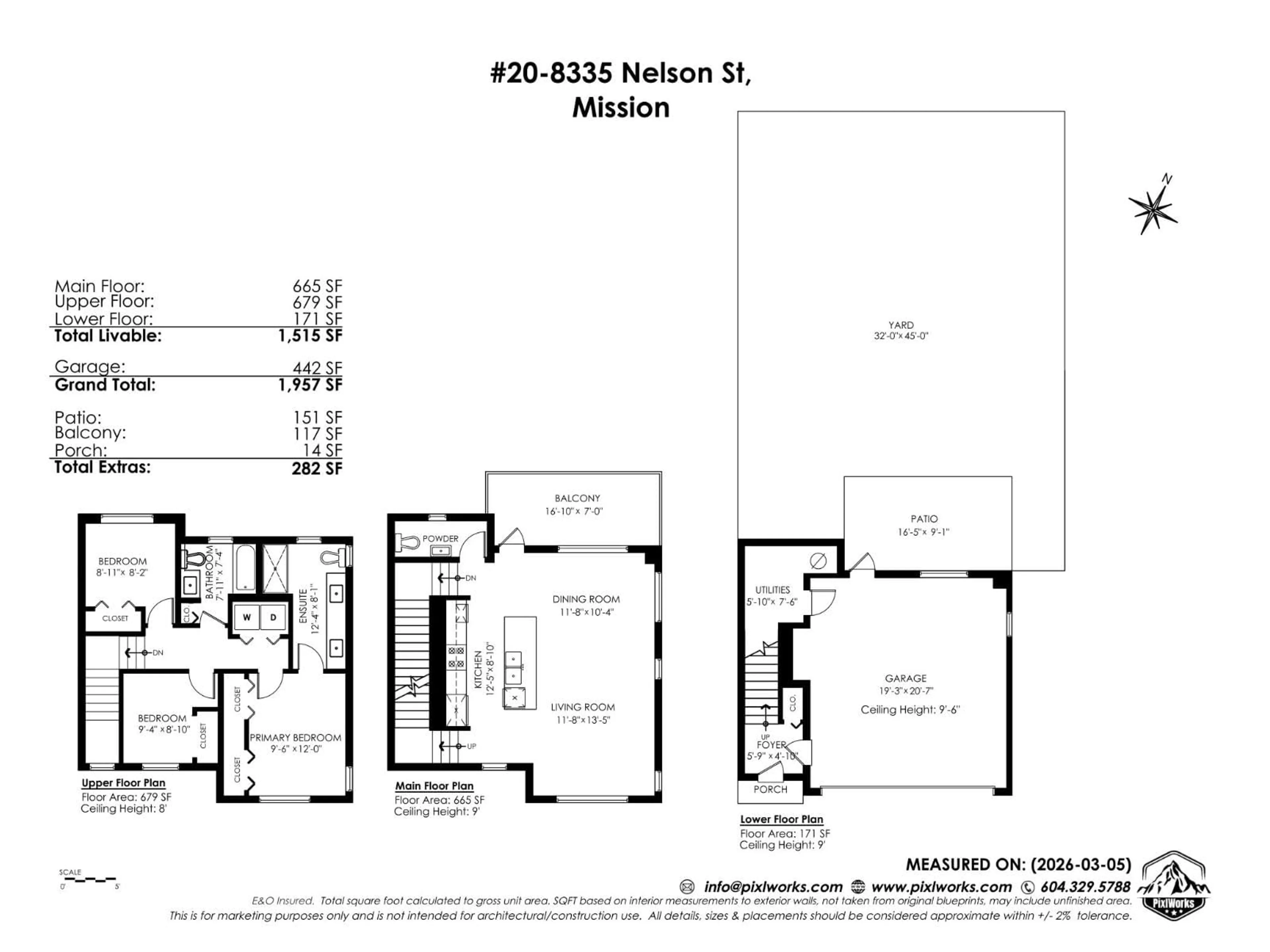 Floor plan for 20 - 8335 NELSON STREET, Mission British Columbia V4S0E4