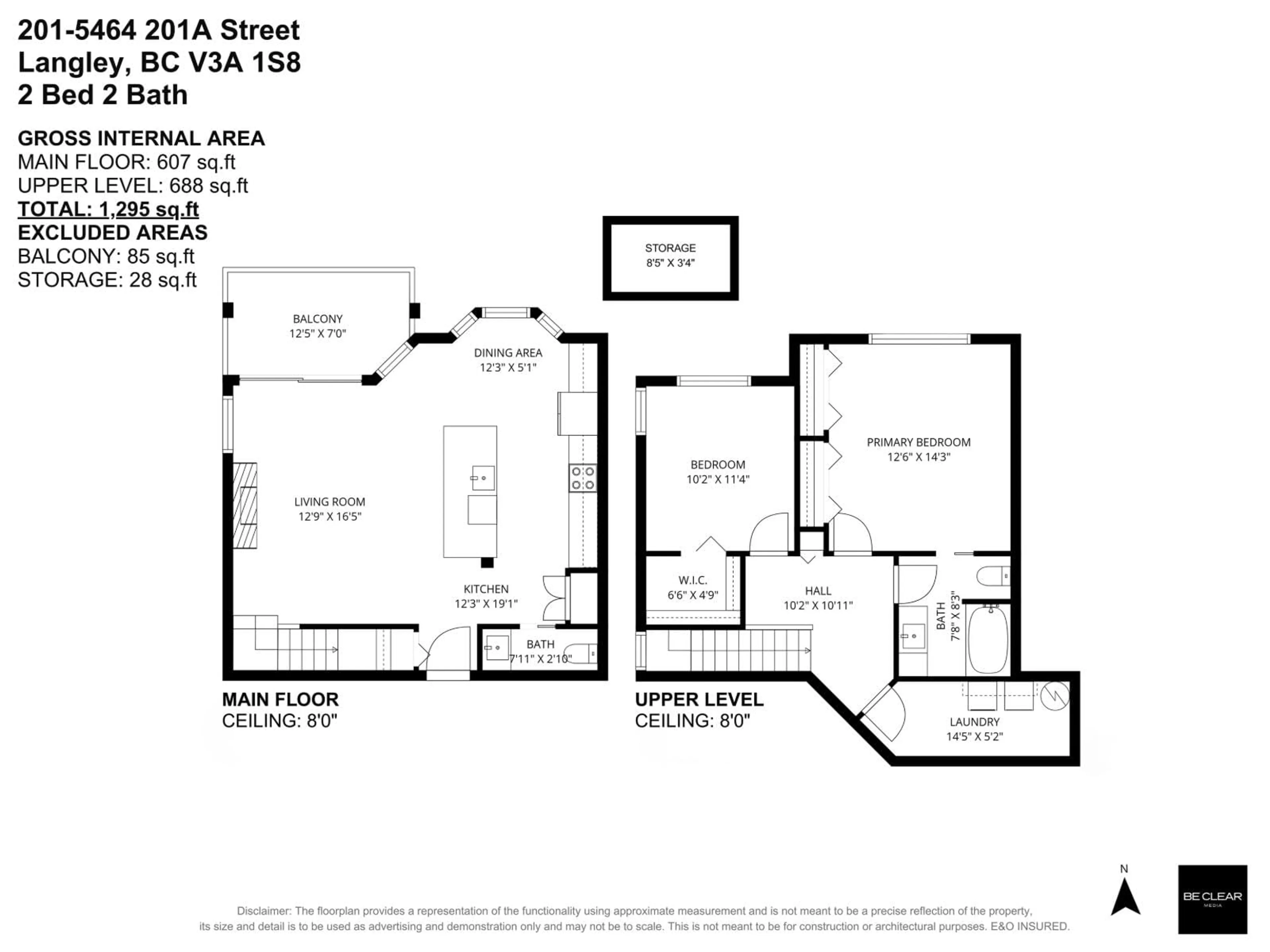 Floor plan for 201 - 5464 201A STREET, Langley British Columbia V3A1S8