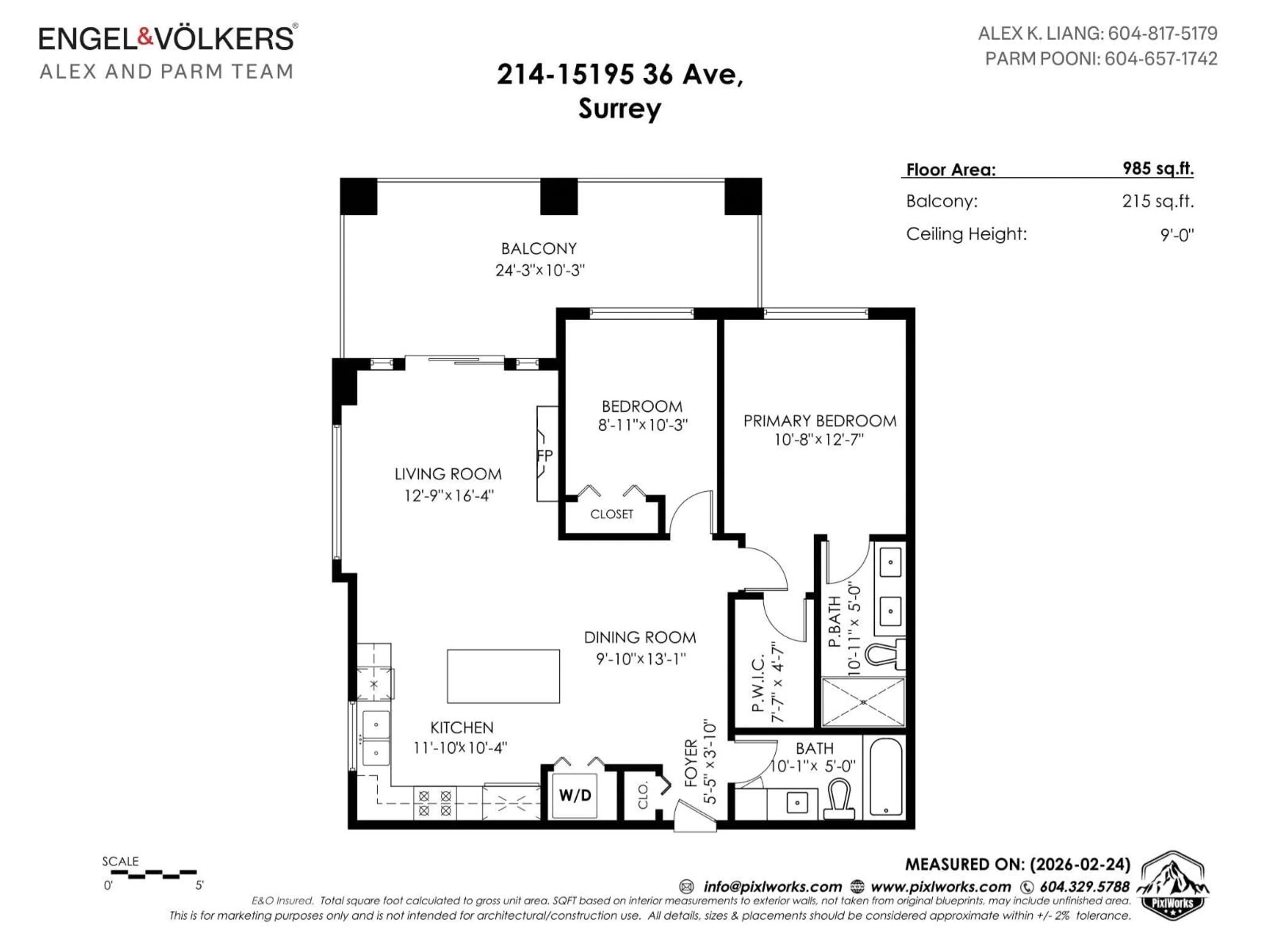 Floor plan for 214 - 15195 36 AVENUE, Surrey British Columbia V3Z4R3