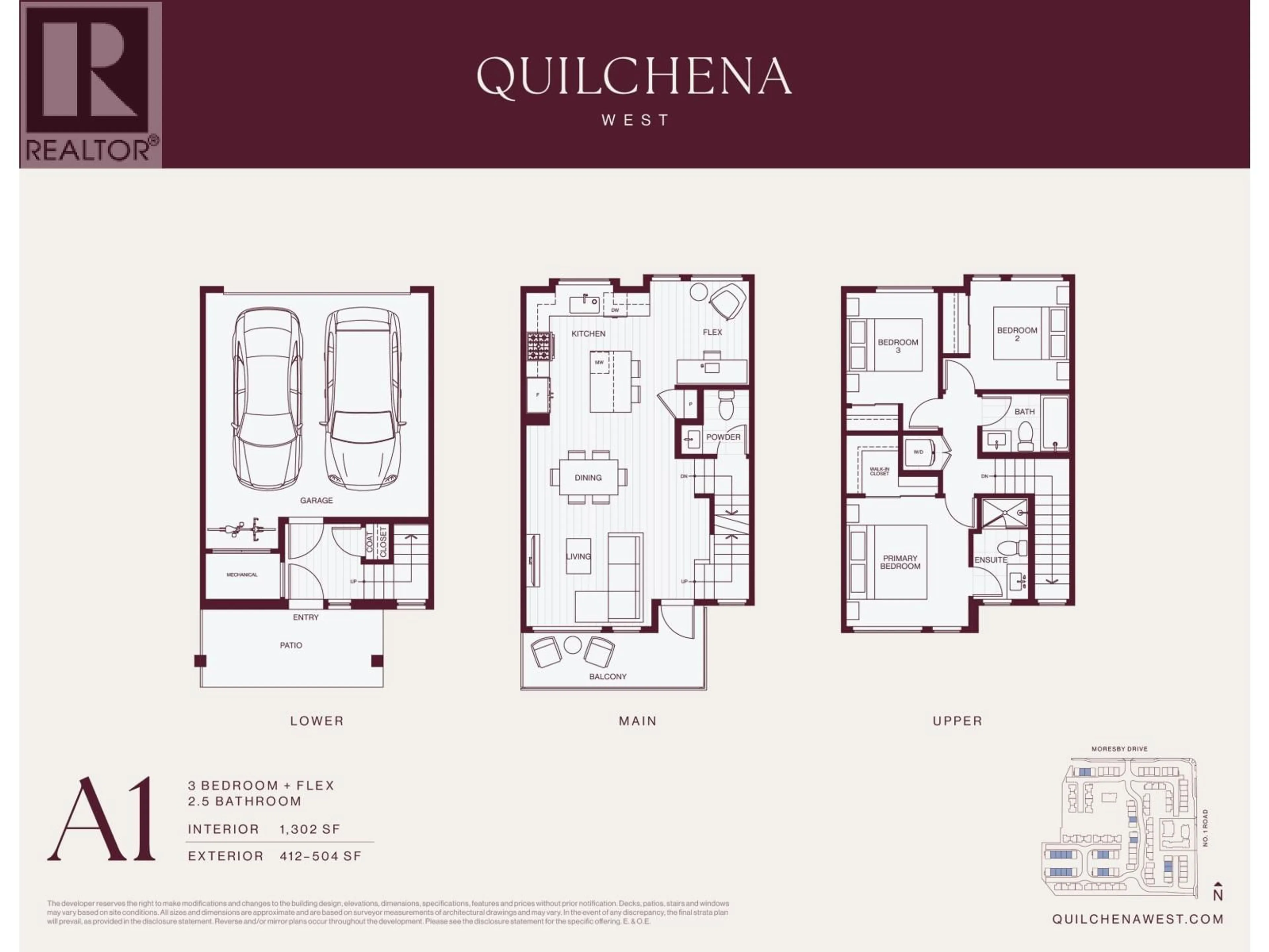 Floor plan for 6 - 3888 MORESBY DRIVE, Richmond British Columbia V7C4G6