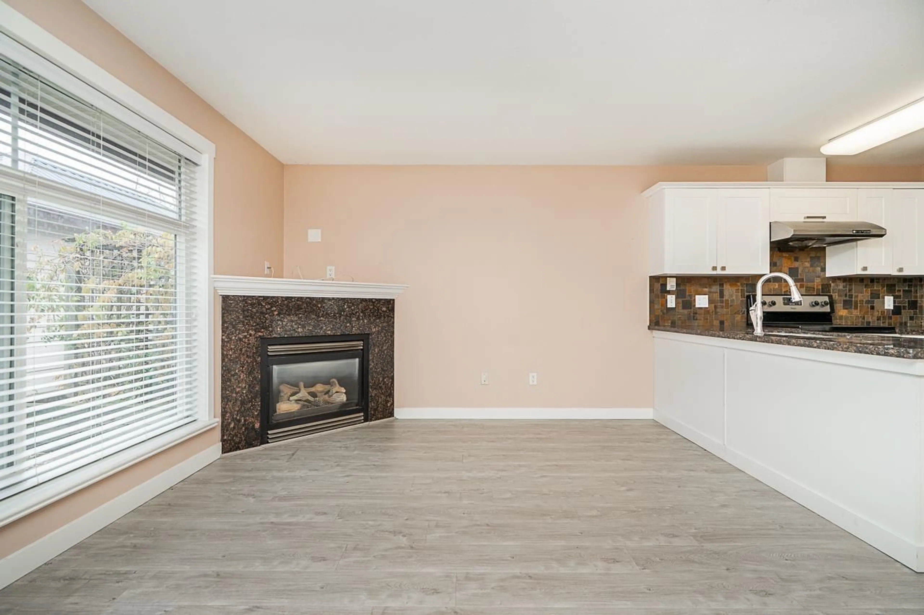 Living room with furniture, wood/laminate floor for 203 - 19705 56 AVENUE, Langley British Columbia V3A3X7