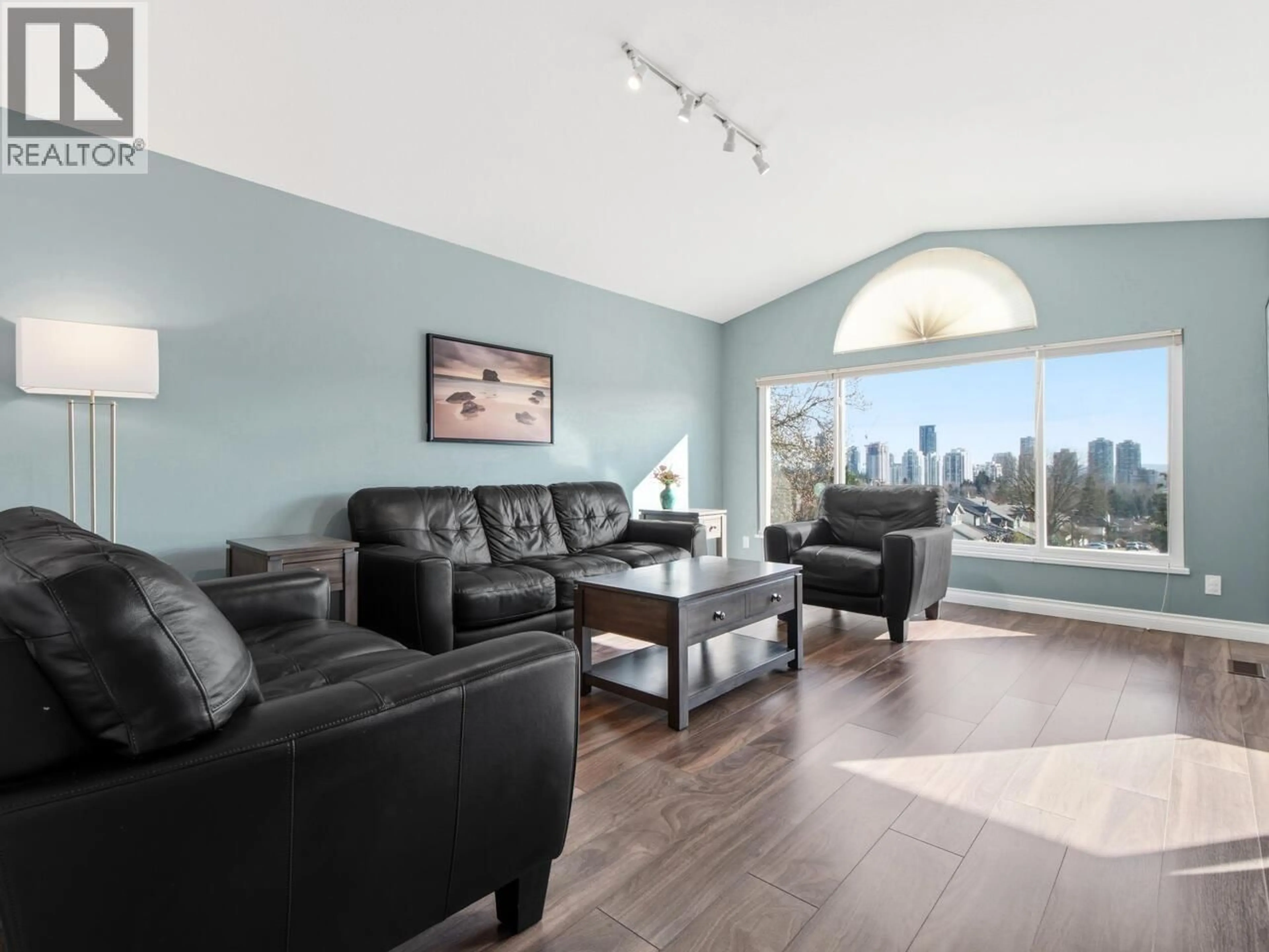 Living room with furniture, wood/laminate floor for 2933 CORD AVENUE, Coquitlam British Columbia V3B6X5