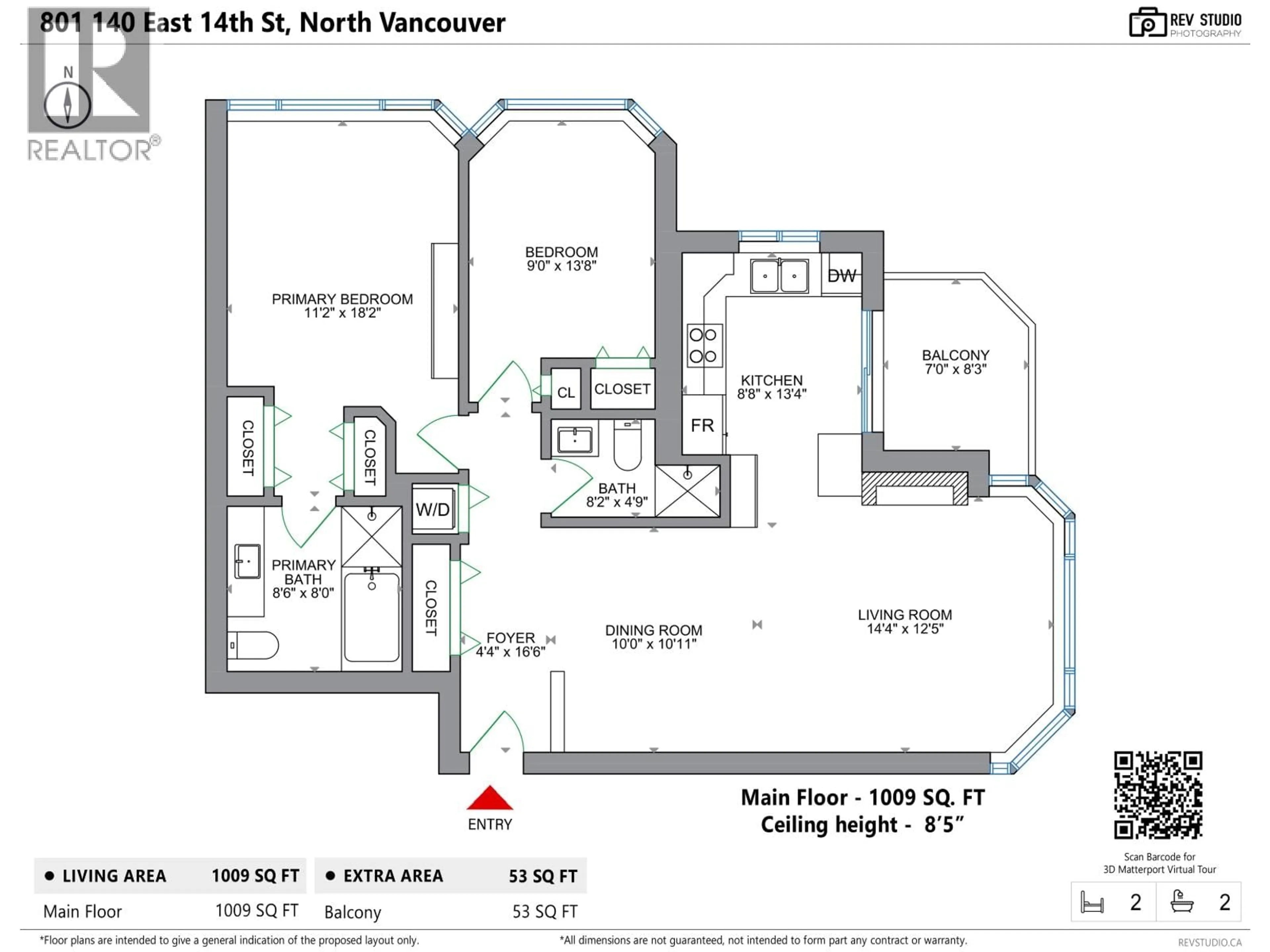 Floor plan for 801 - 140 14 STREET, North Vancouver British Columbia V7L2N3
