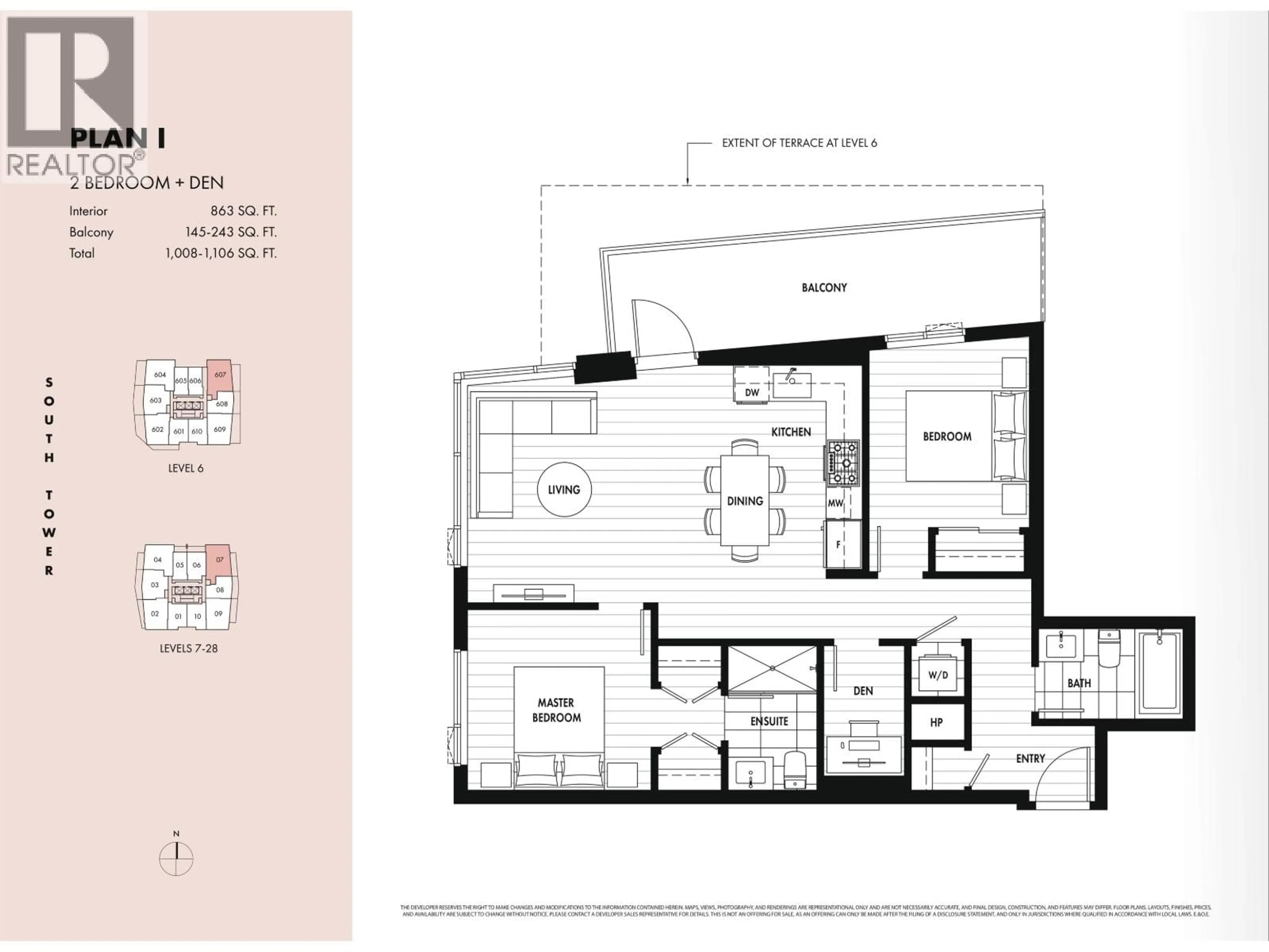 Floor plan for 2707 - 308 ALDERSON AVENUE, Coquitlam British Columbia V3K0J2