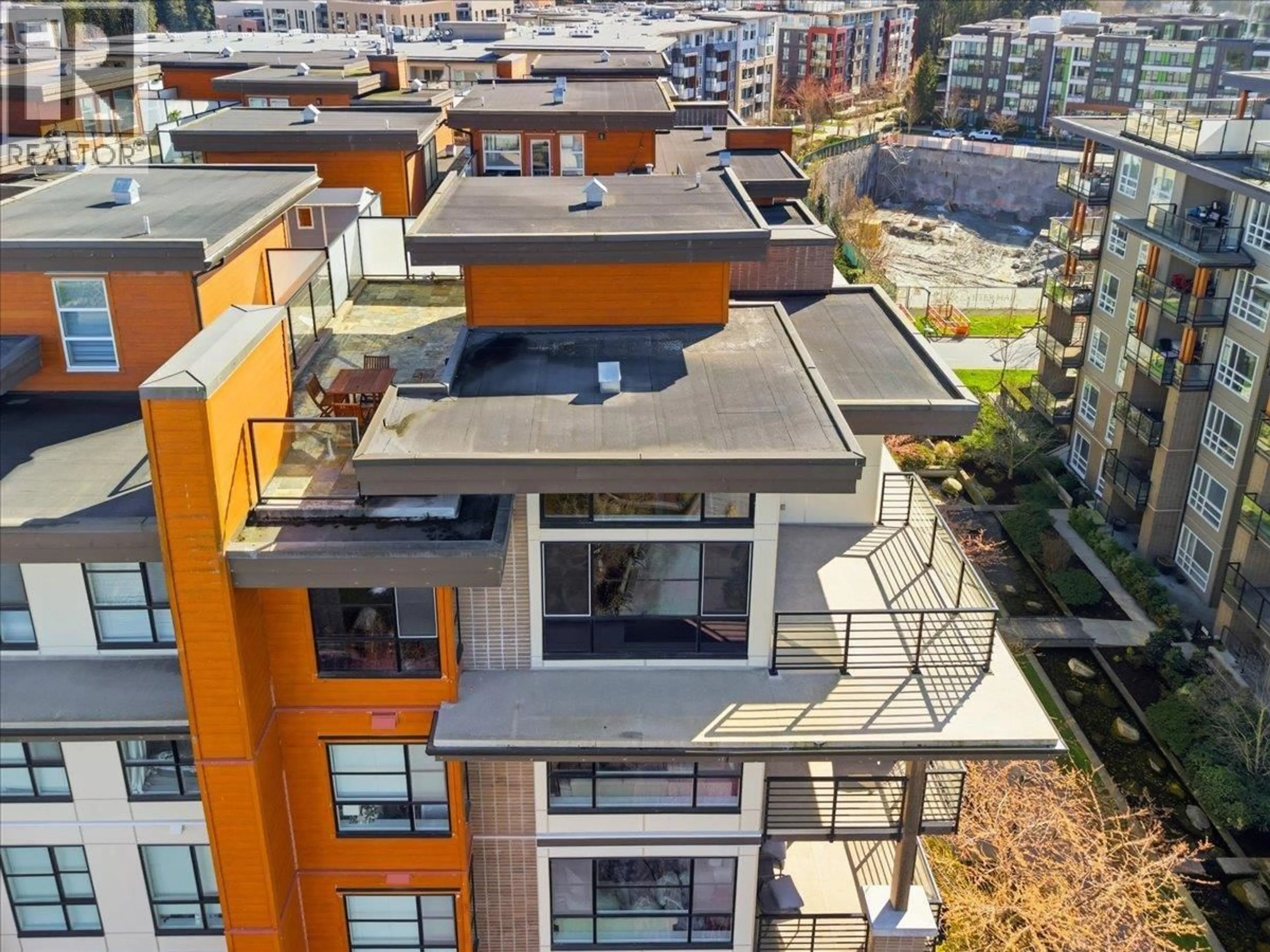 A pic from outside/outdoor area/front of a property/back of a property/a pic from drone, city buildings view from balcony for PH12 - 5983 GRAY AVENUE, Vancouver British Columbia V6S0G8