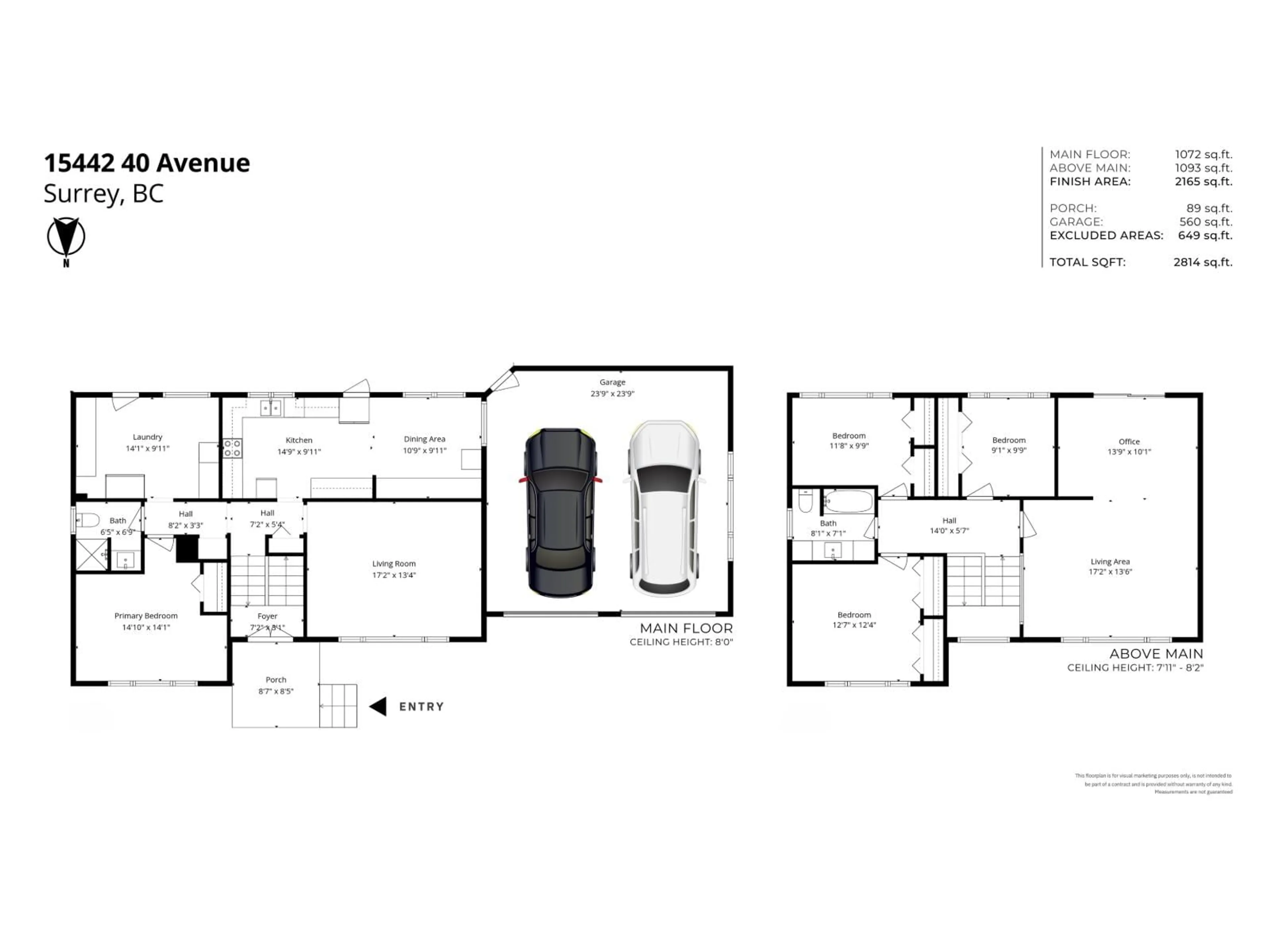 Floor plan for 15442 40 AVENUE, Surrey British Columbia V3Z1E6