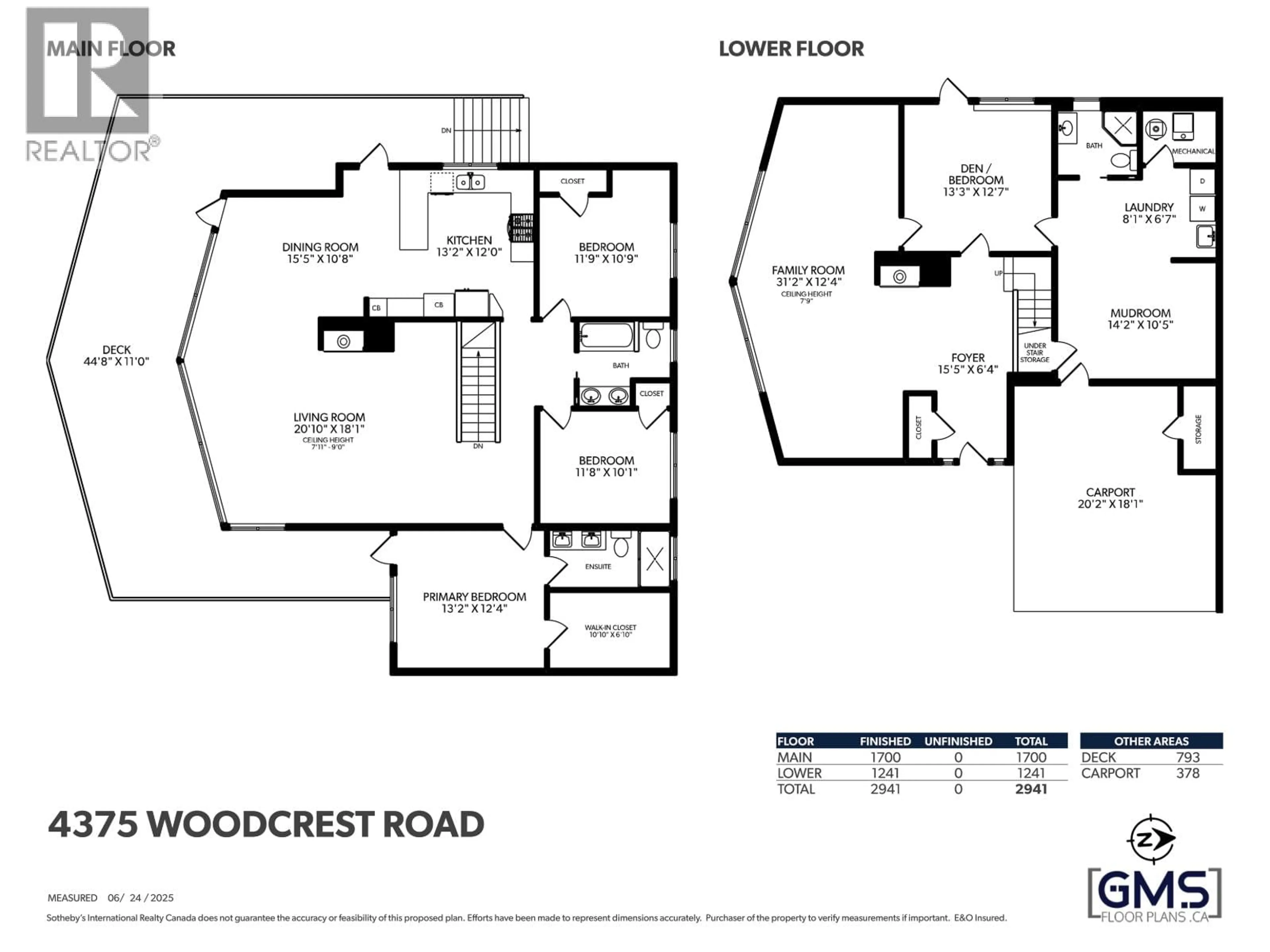 Floor plan for 4375 WOODCREST ROAD, West Vancouver British Columbia V7S2V9