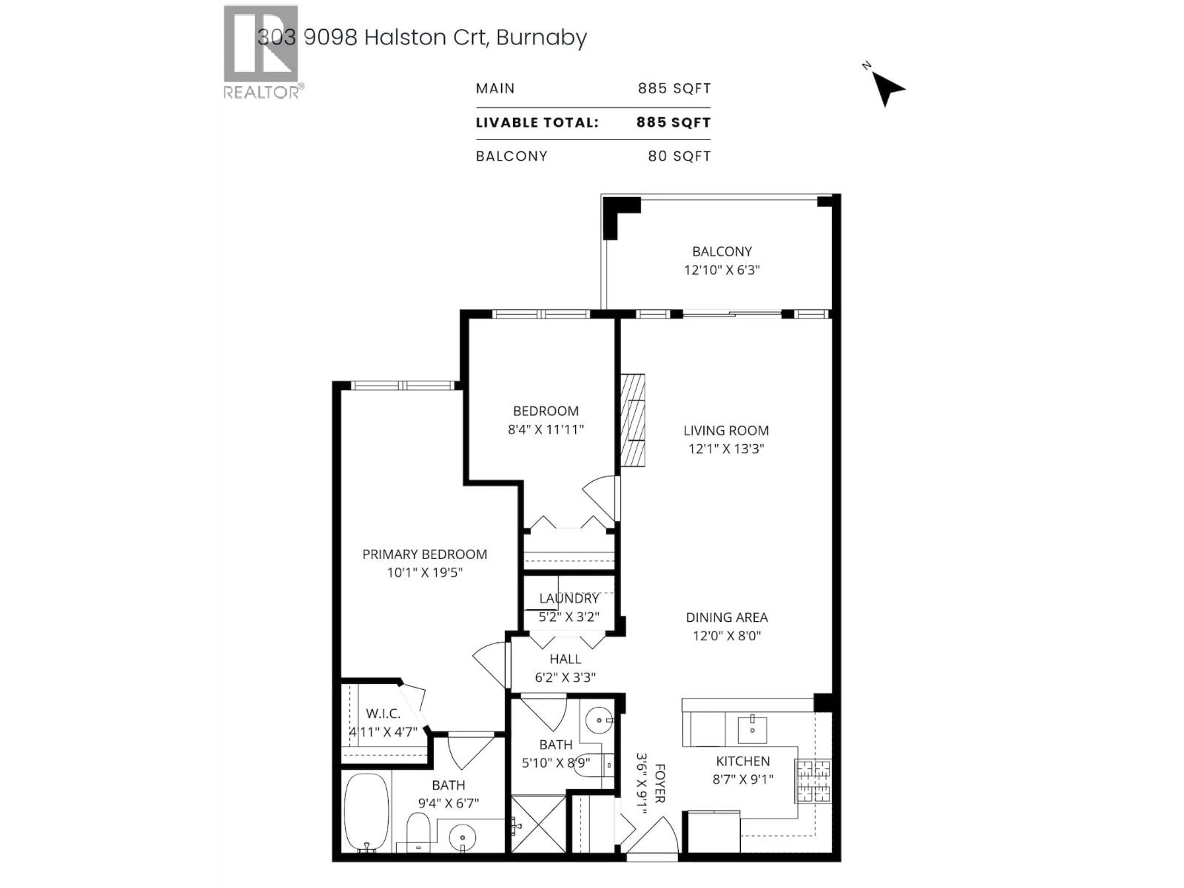 Floor plan for 303 - 9098 HALSTON COURT, Burnaby British Columbia V3N0A6
