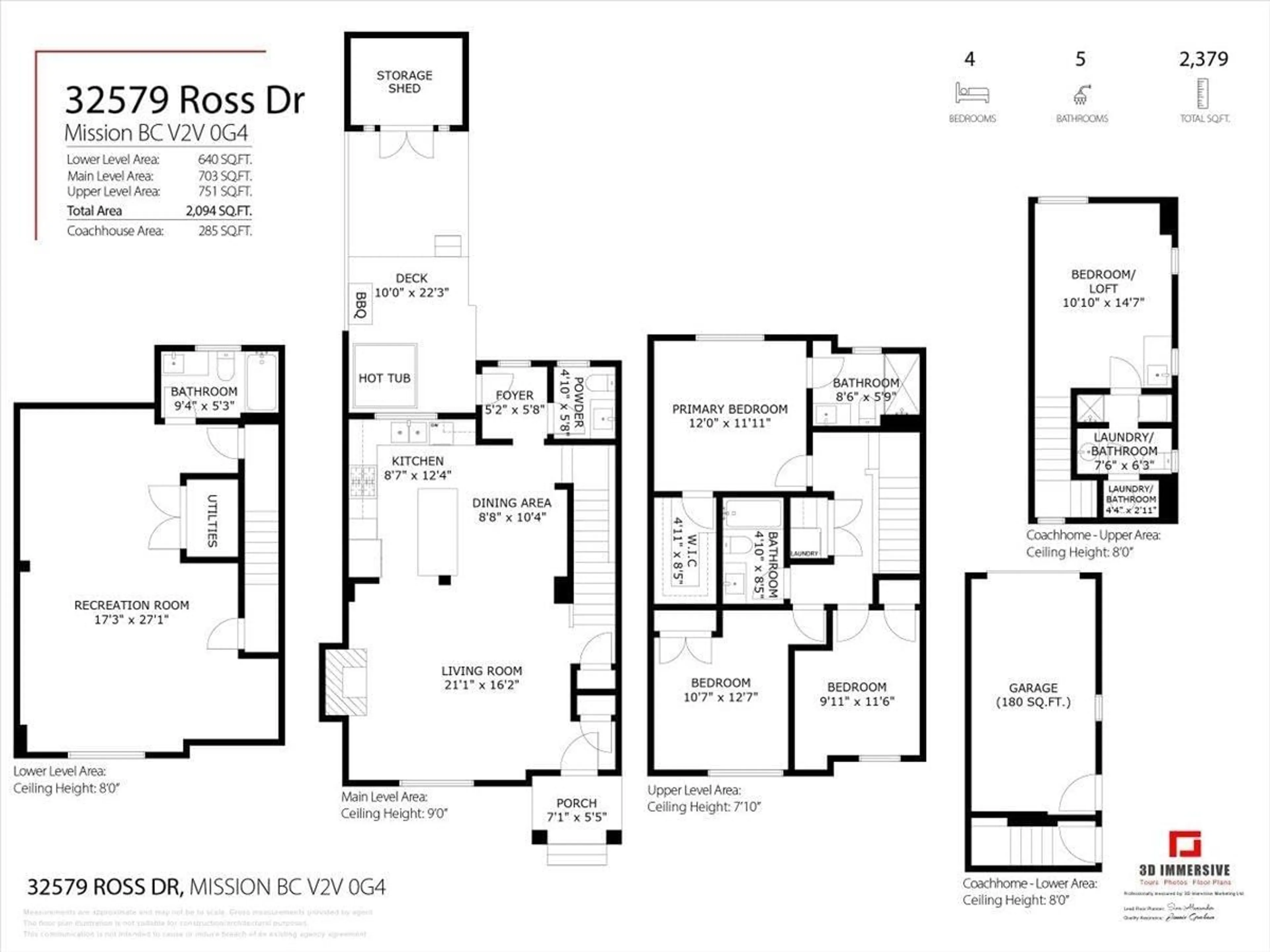 Floor plan for 32579 ROSS DRIVE, Mission British Columbia V2V0G4