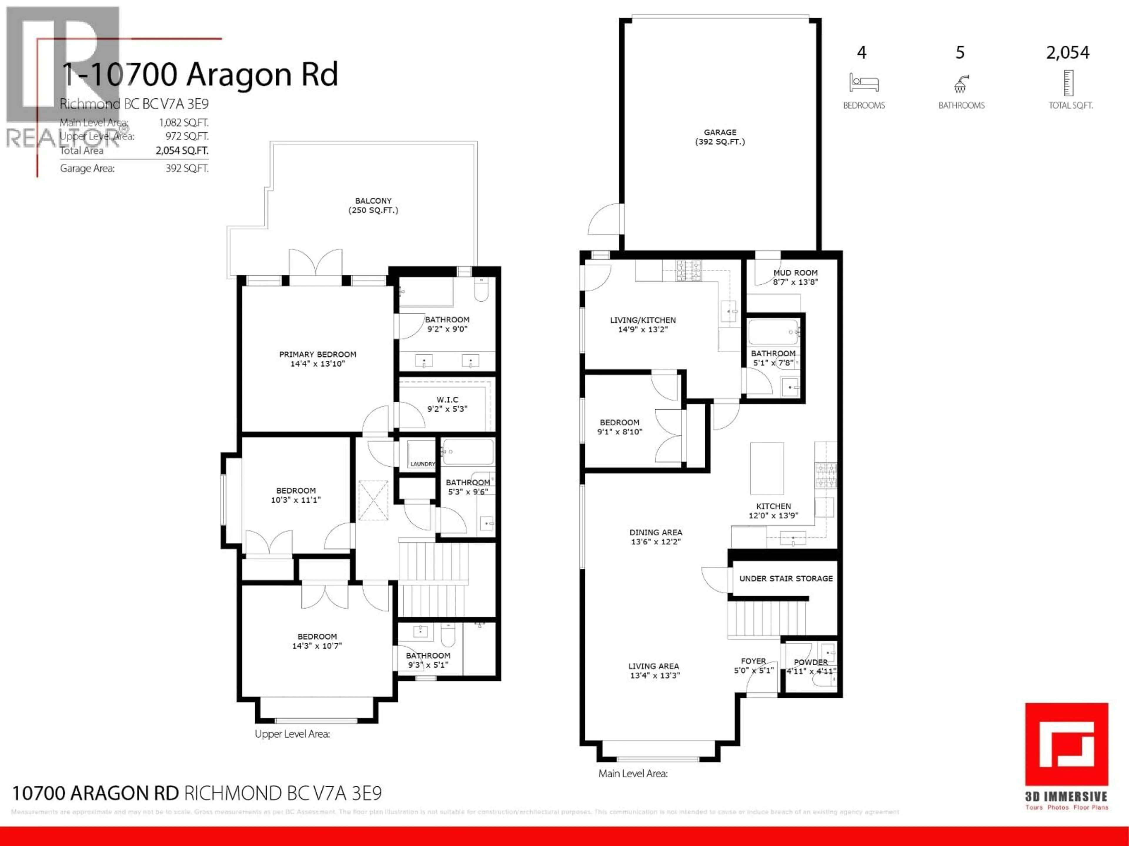 Floor plan for 1 - 10700 ARAGON ROAD, Richmond British Columbia V7A3E9