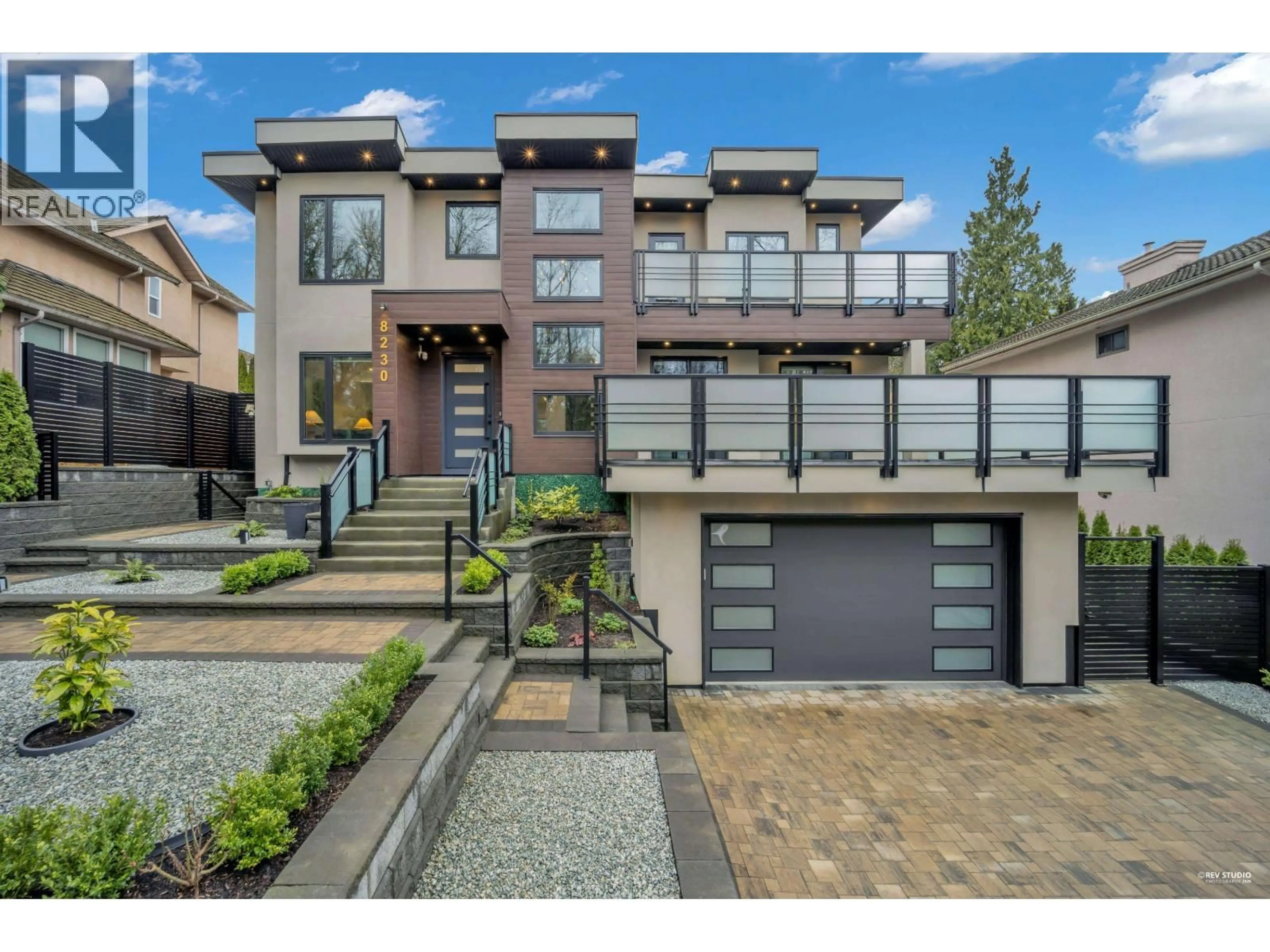 Home with brick exterior material, street for 8230 LAKEFIELD DRIVE, Burnaby British Columbia V5E4G7