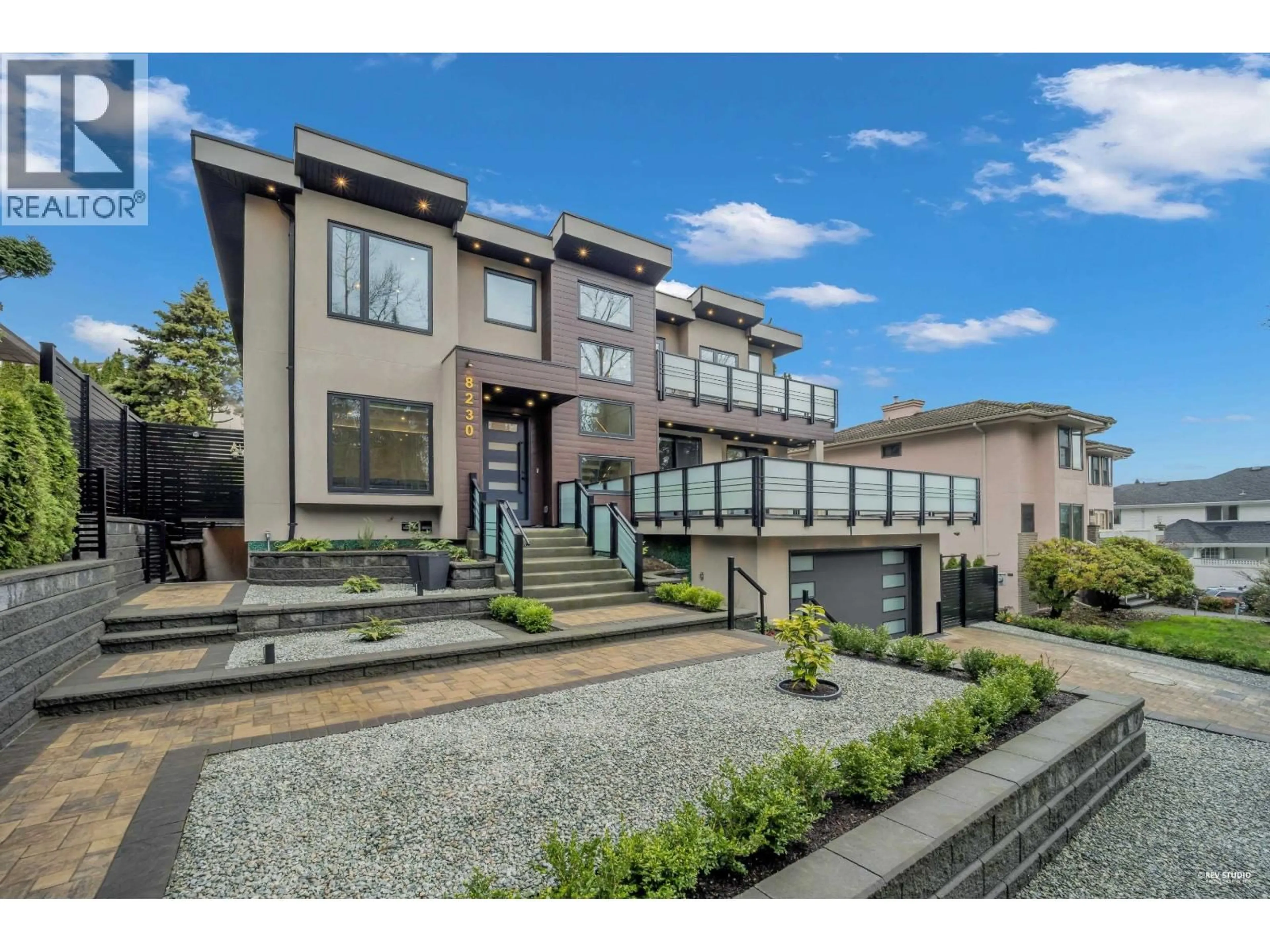 Home with brick exterior material, street for 8230 LAKEFIELD DRIVE, Burnaby British Columbia V5E4G7