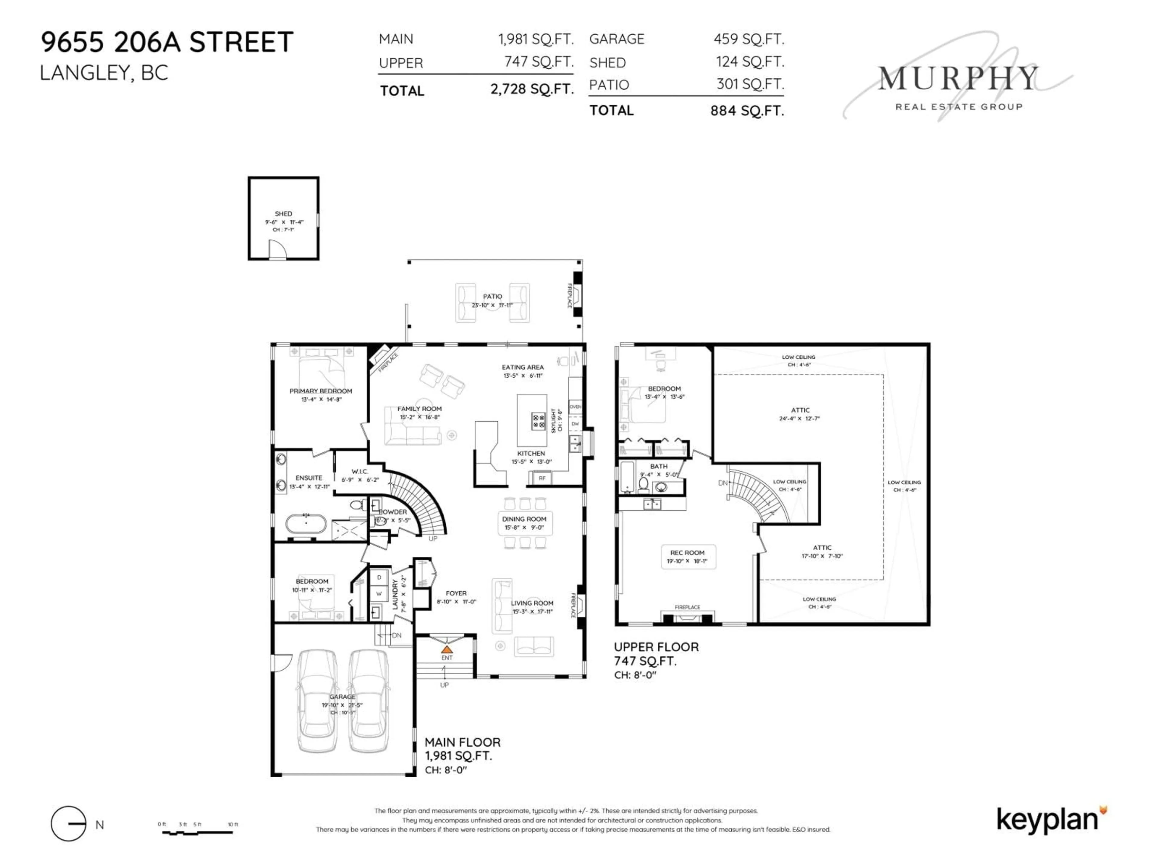 Floor plan for 9655 206A STREET, Langley British Columbia V1M2H2