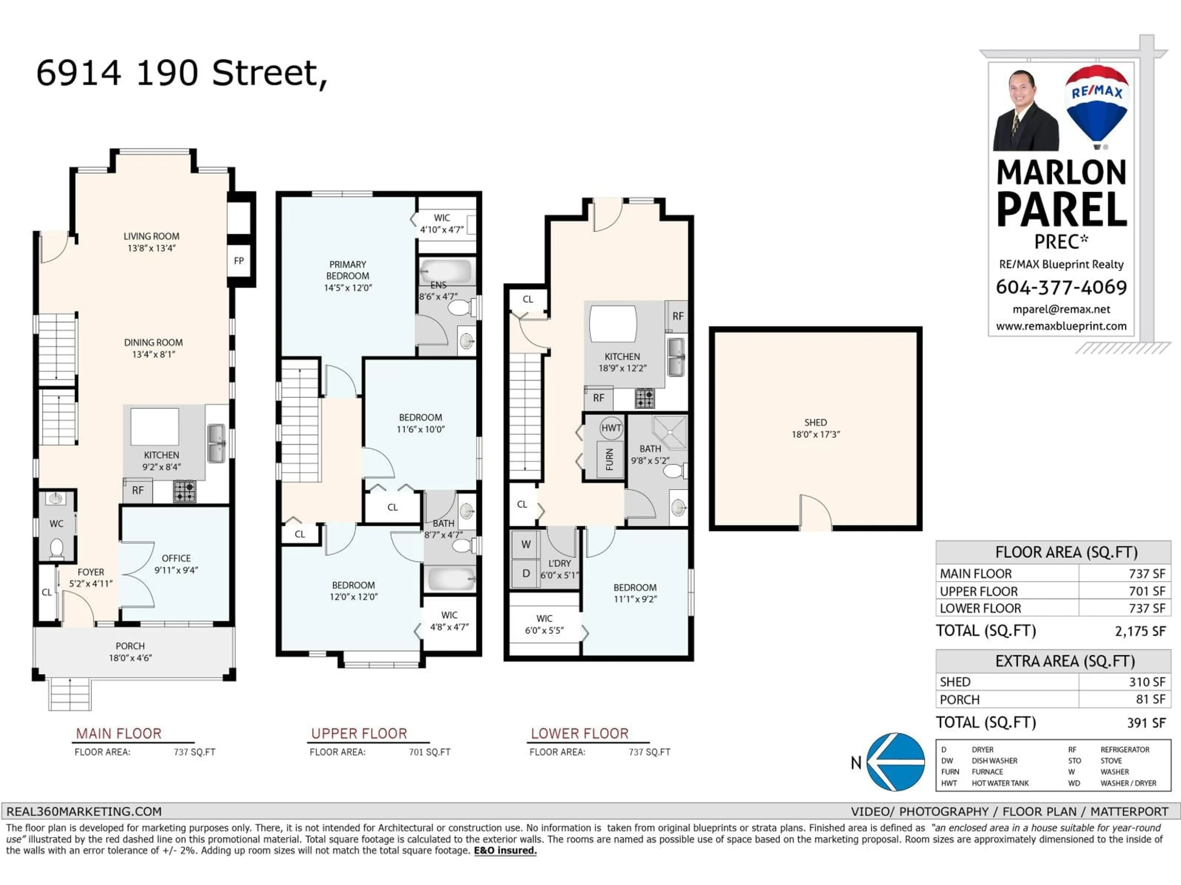 Floor plan for 6914 190 STREET, Surrey British Columbia V4N5P1