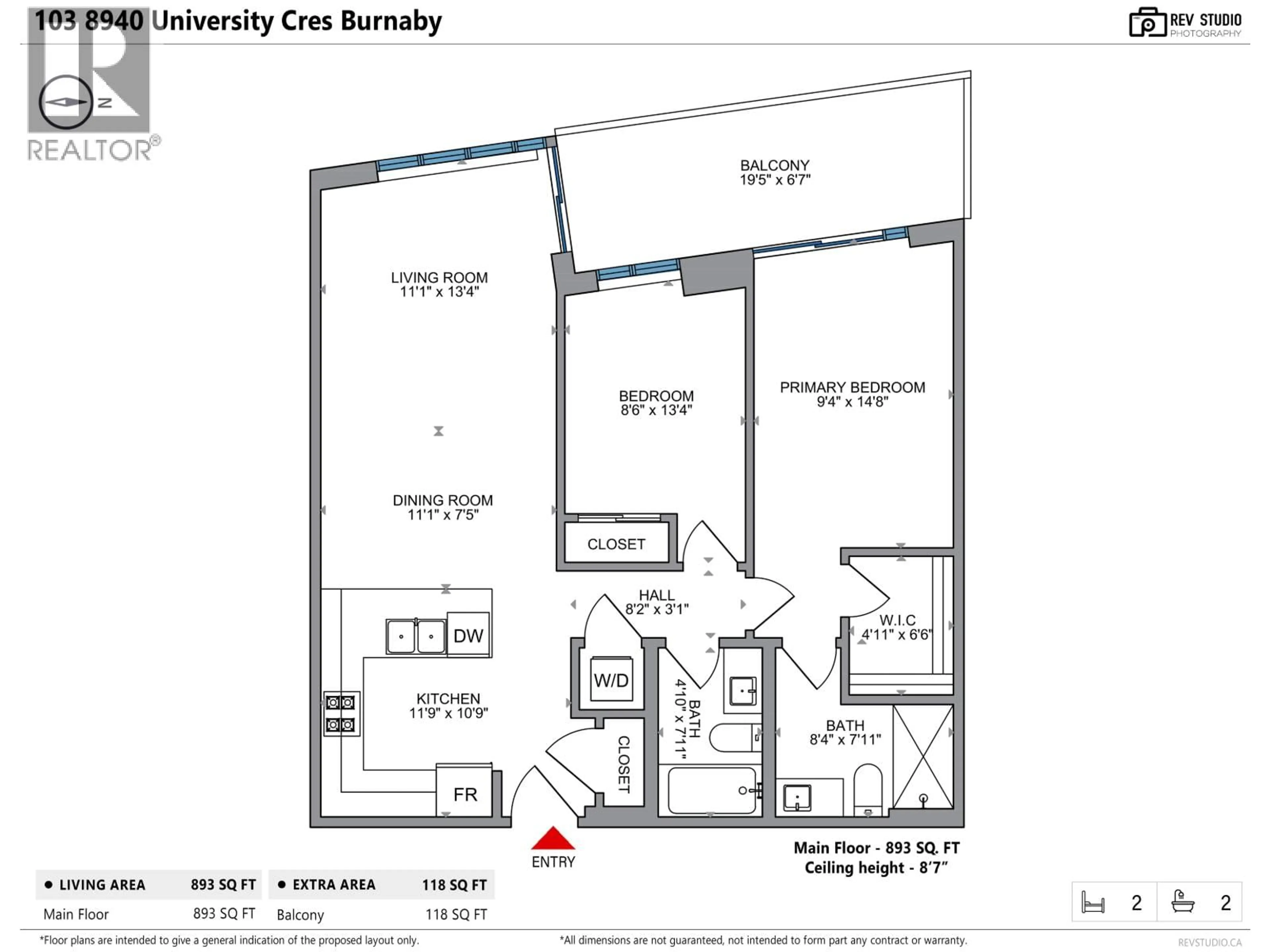Floor plan for 103 - 8940 UNIVERSITY CRESCENT, Burnaby British Columbia V5A0E7