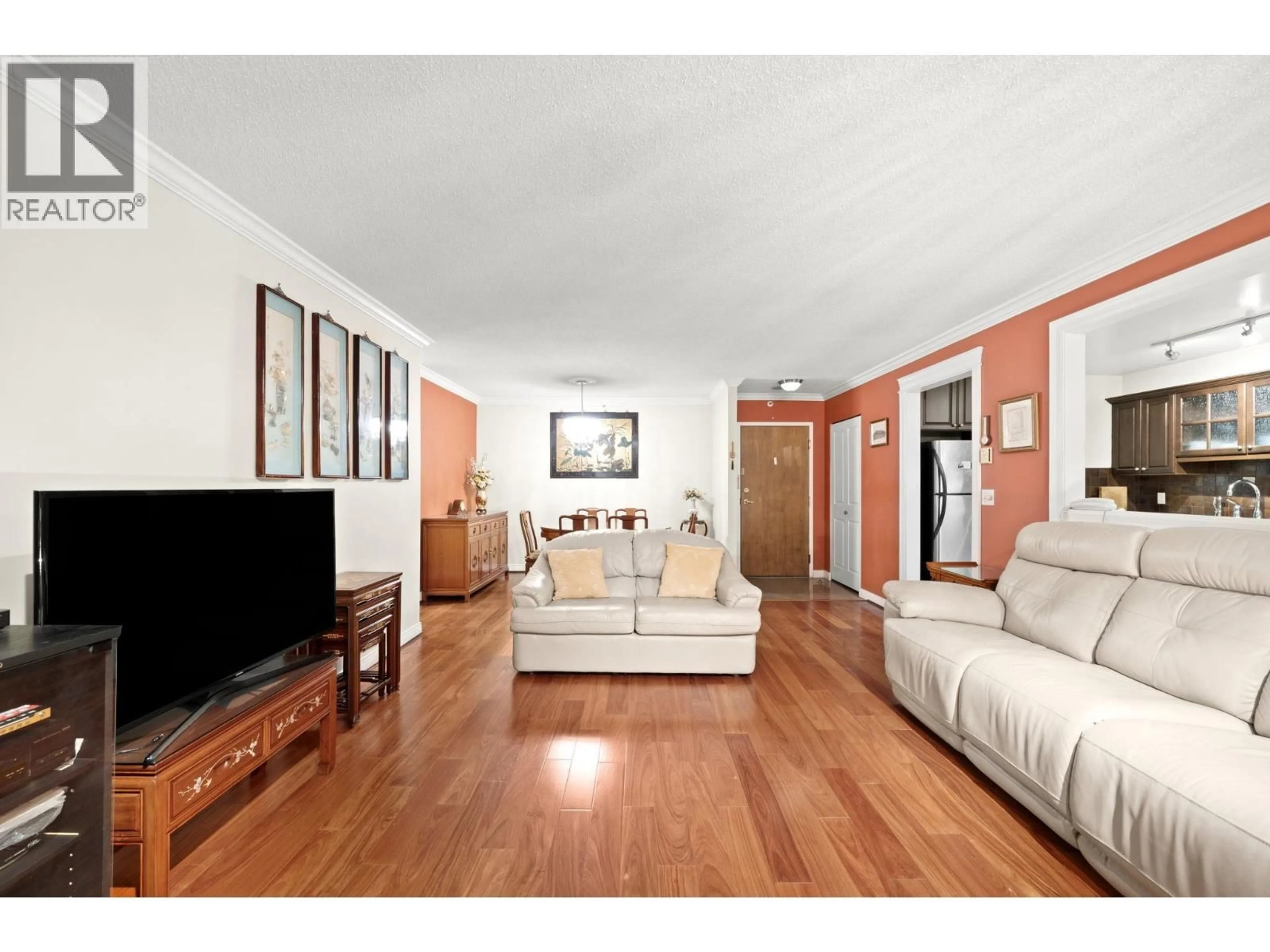 Living room with furniture, wood/laminate floor for 1801 - 555 AUSTIN AVENUE, Coquitlam British Columbia V3K6R8