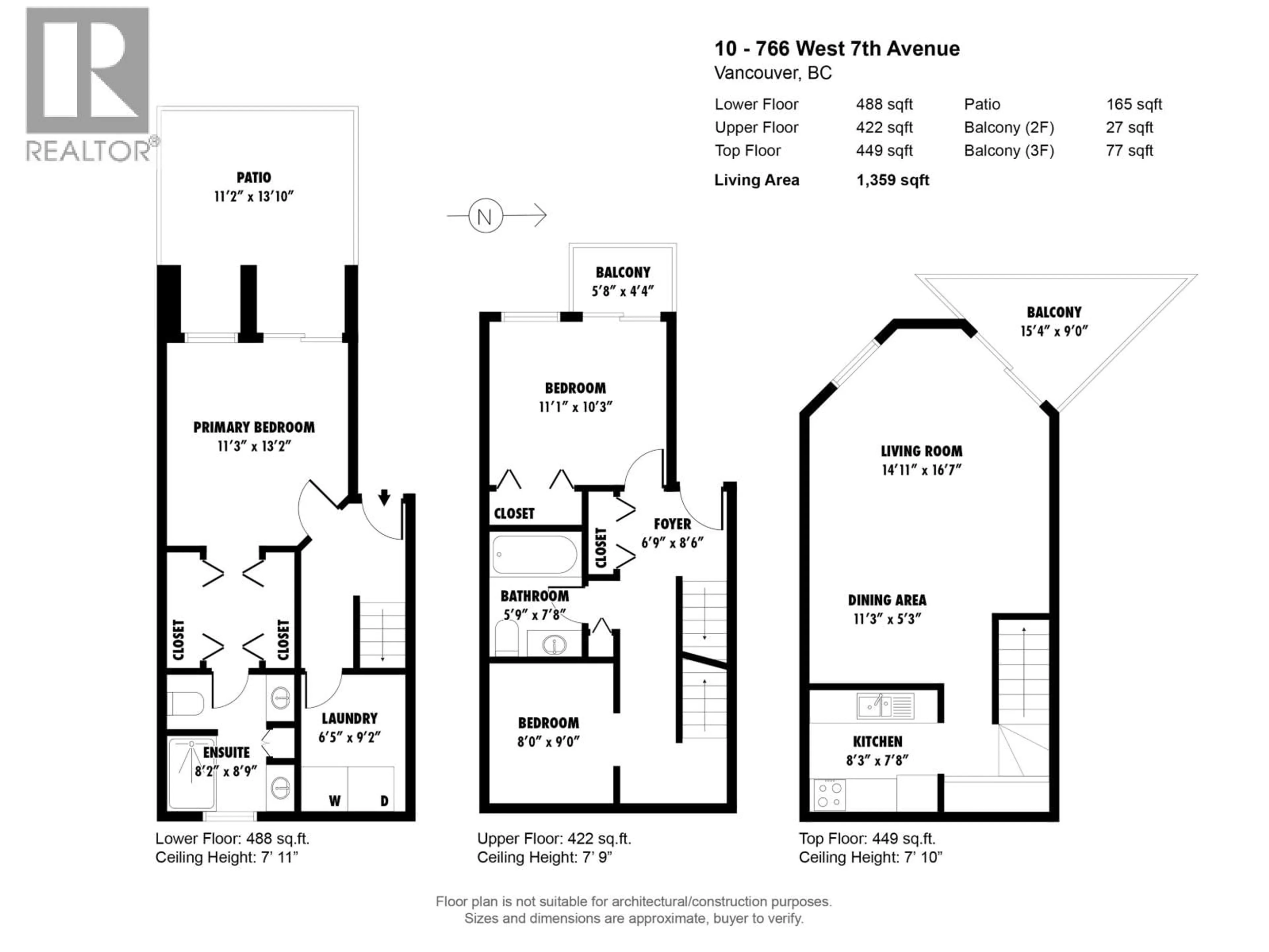 Floor plan for 10 - 766 7TH AVENUE, Vancouver British Columbia V5Z1B8