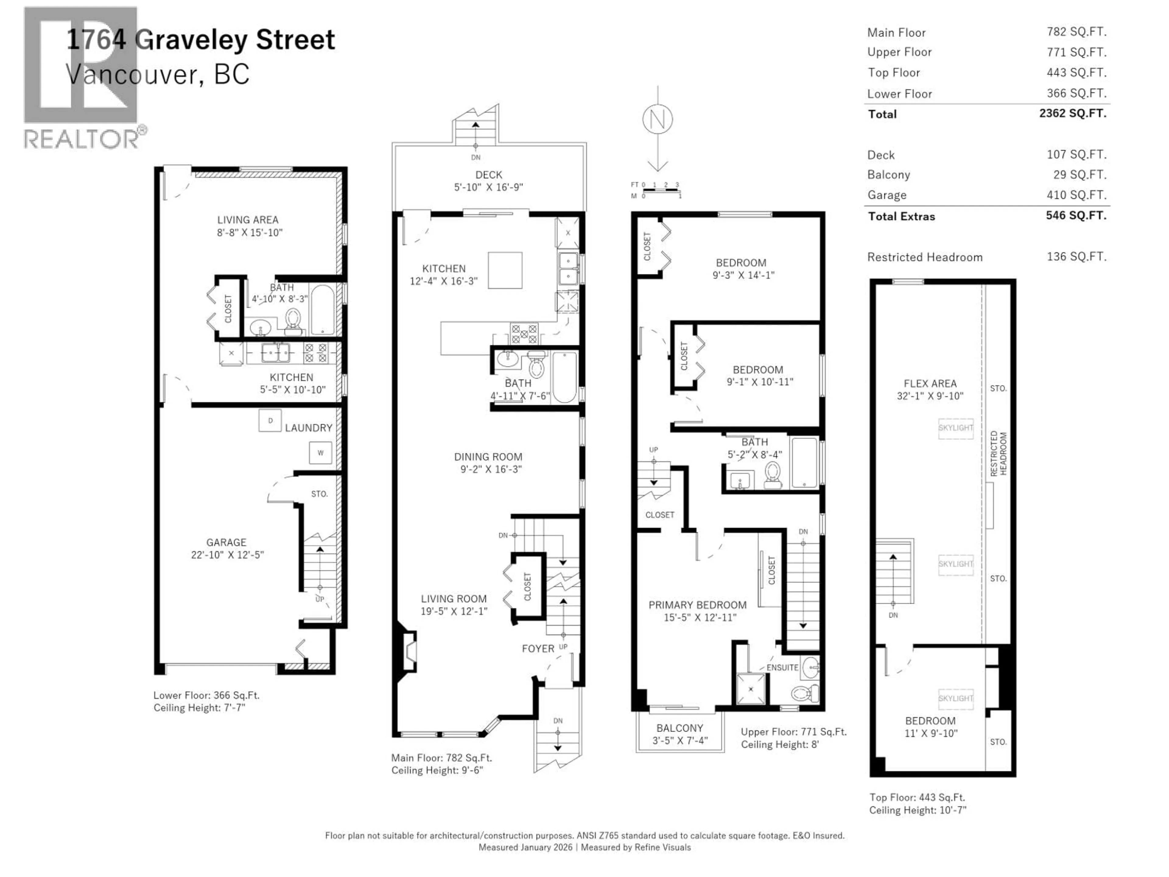 Floor plan for 1764 GRAVELEY STREET, Vancouver British Columbia V5L3B1