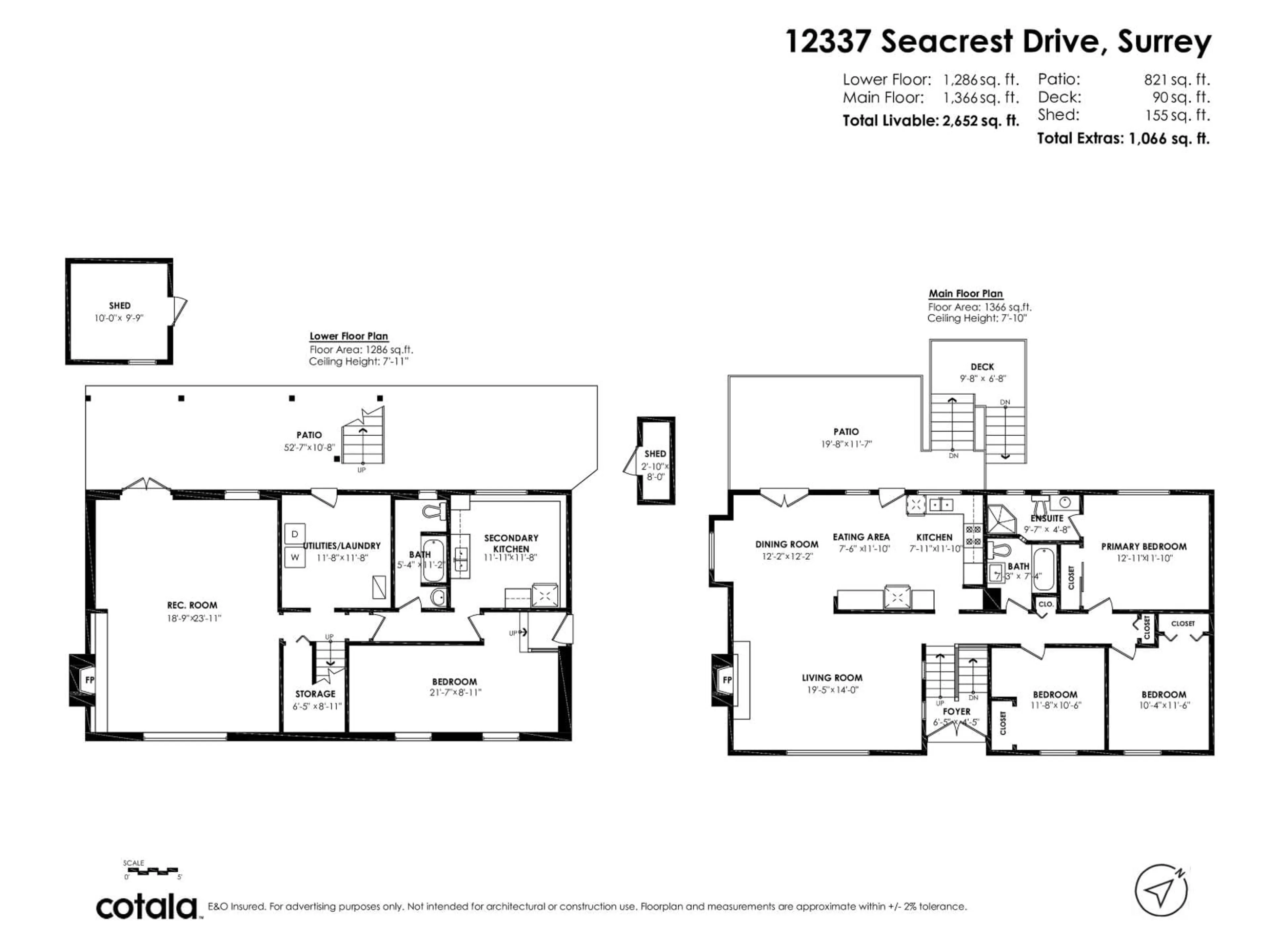 Floor plan for 12337 SEACREST DRIVE, Surrey British Columbia V4A3J8