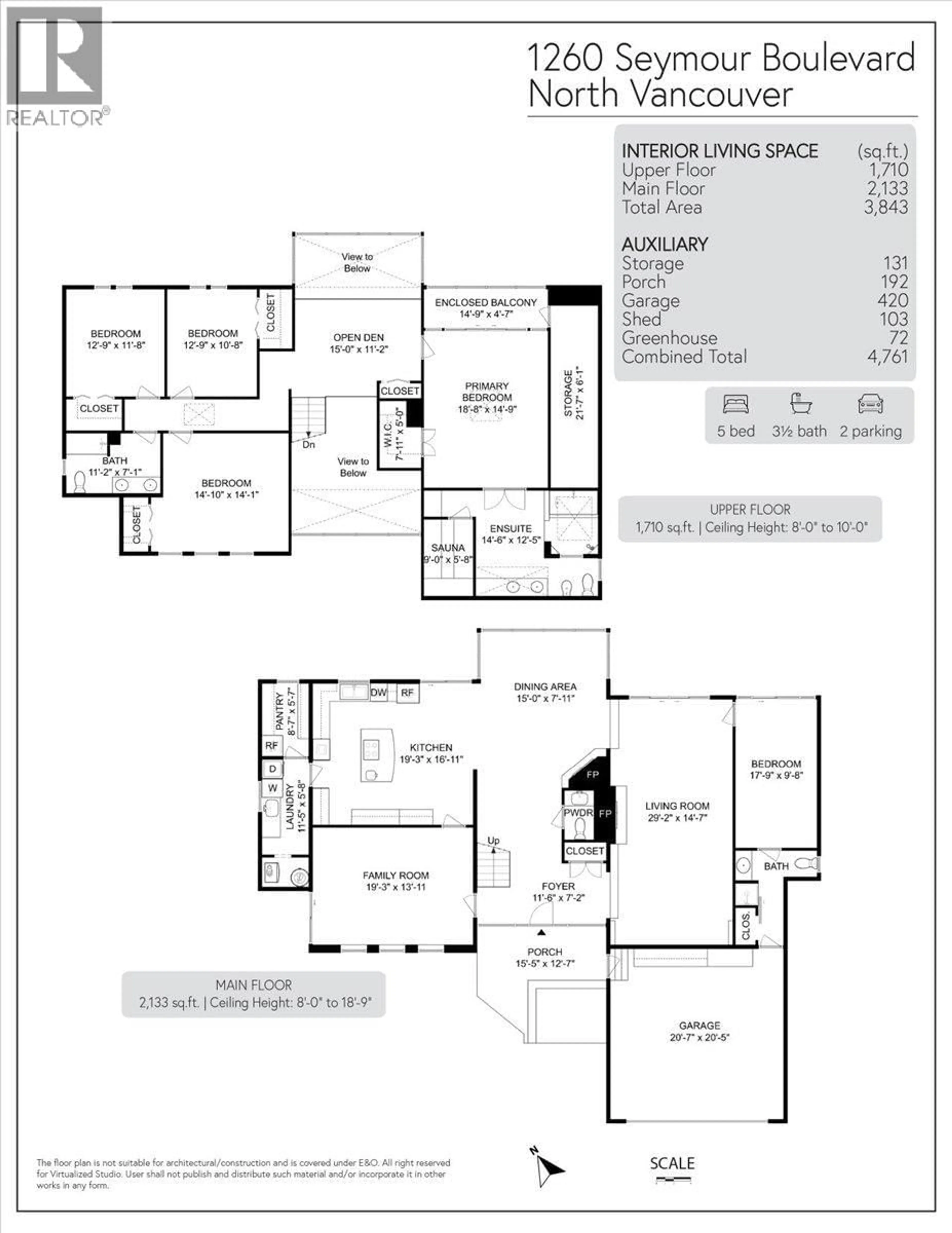 Floor plan for 1260 SEYMOUR BOULEVARD, North Vancouver British Columbia V7J2J8