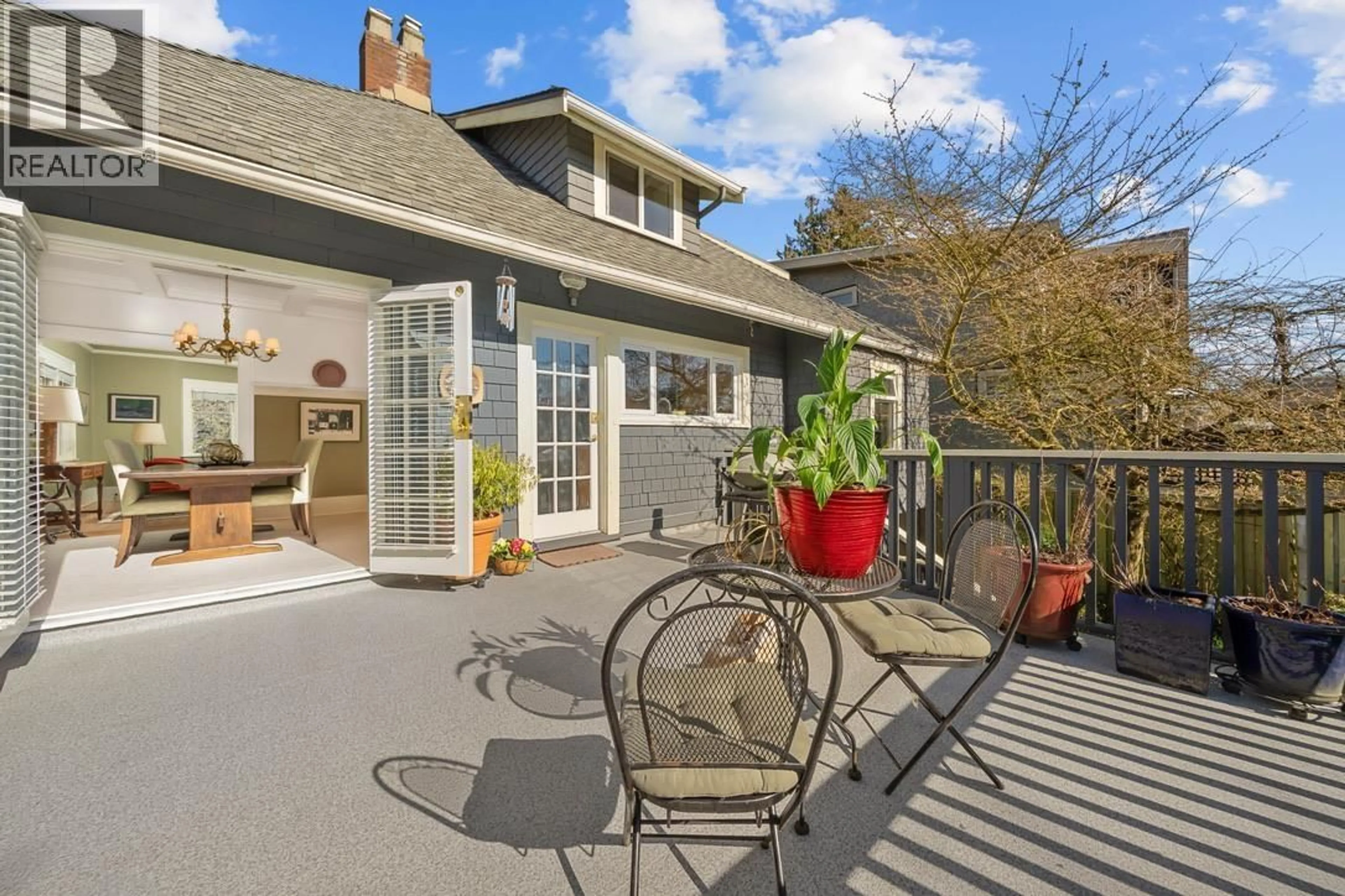 Patio, water/lake/river/ocean view for 2038 46TH AVENUE, Vancouver British Columbia V6M2K9