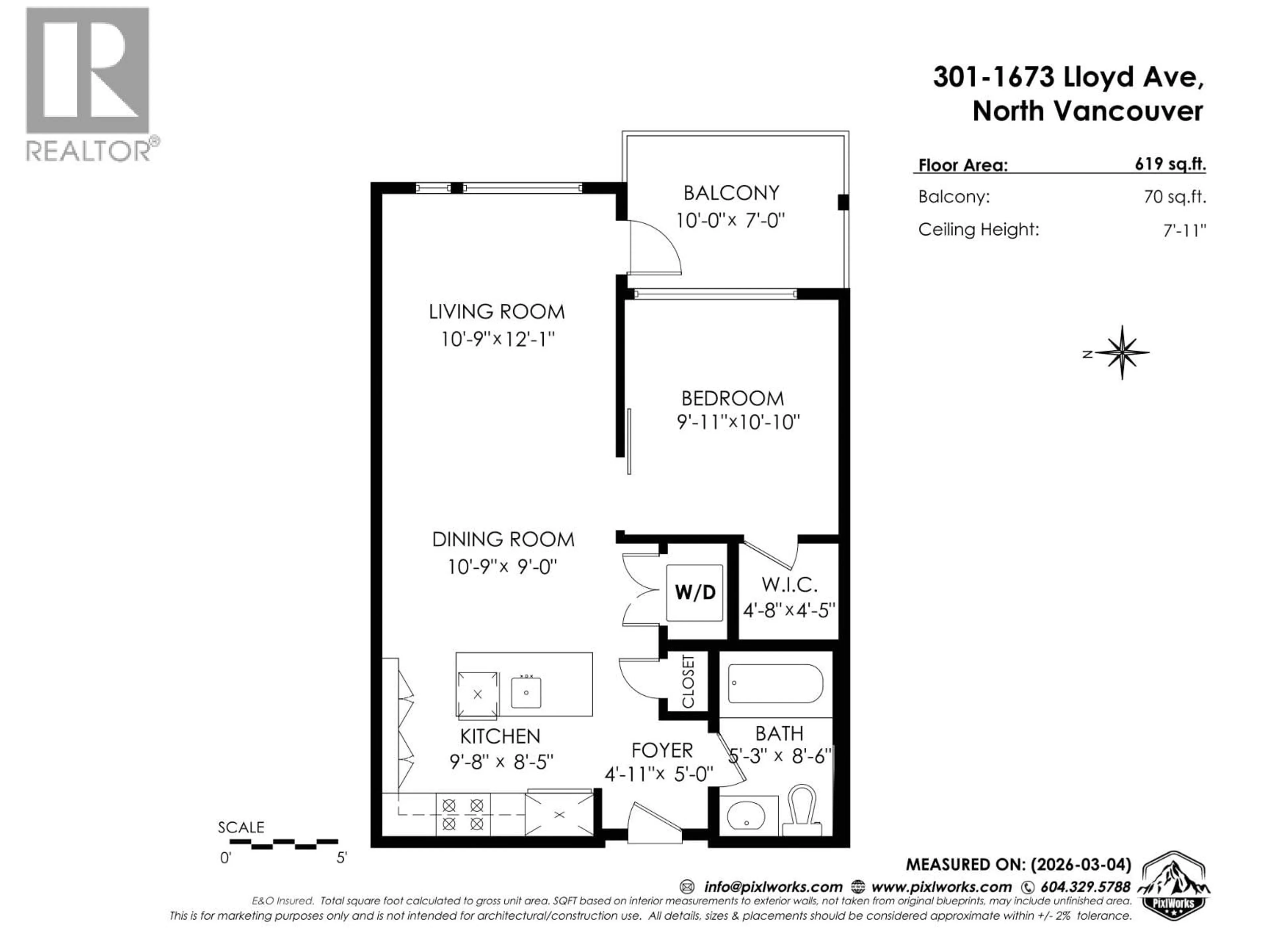 Floor plan for 301 - 1673 LLOYD AVENUE, North Vancouver British Columbia V7P0A9