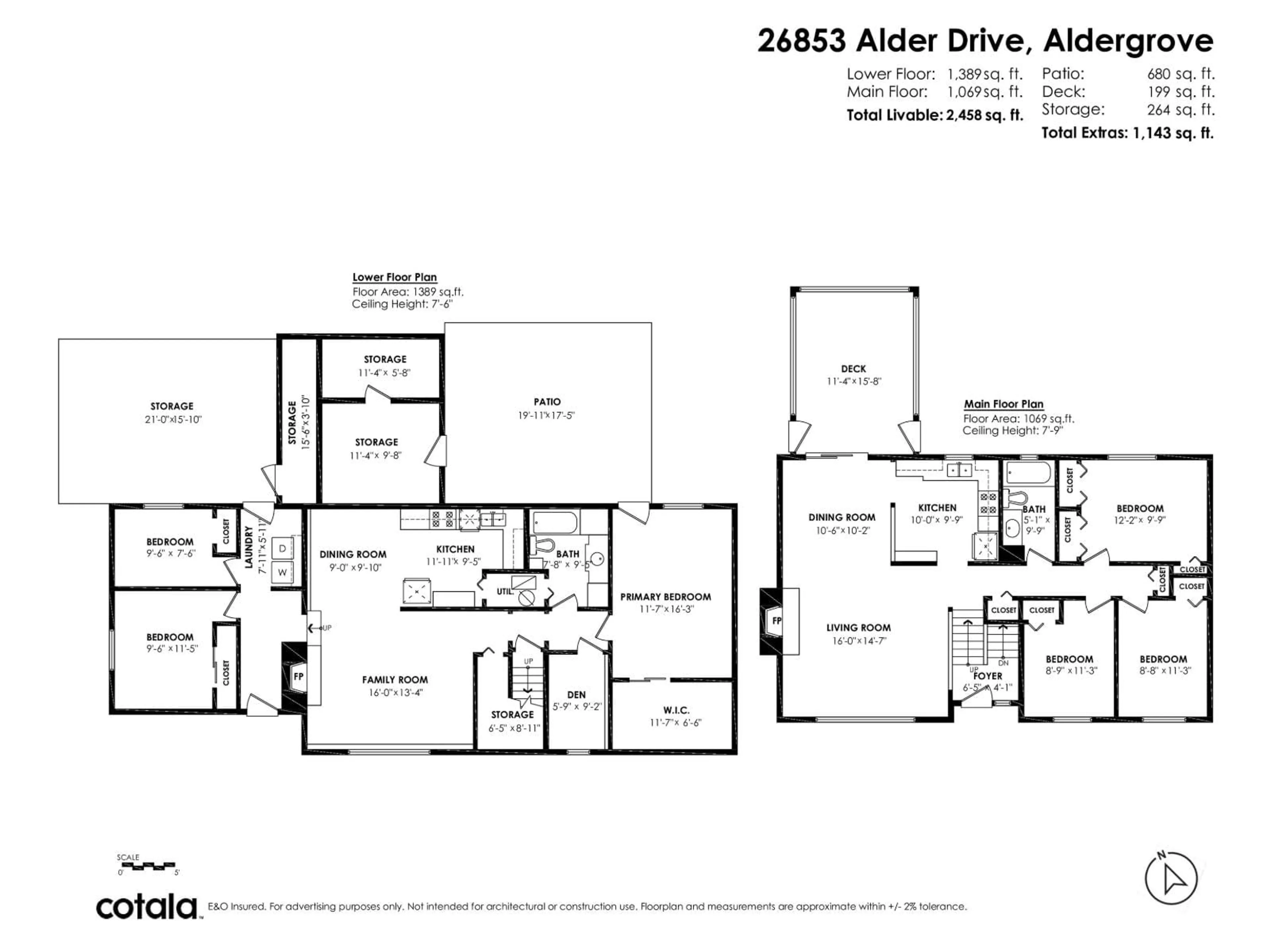 Floor plan for 26853 ALDER DRIVE, Langley British Columbia V4W3G9